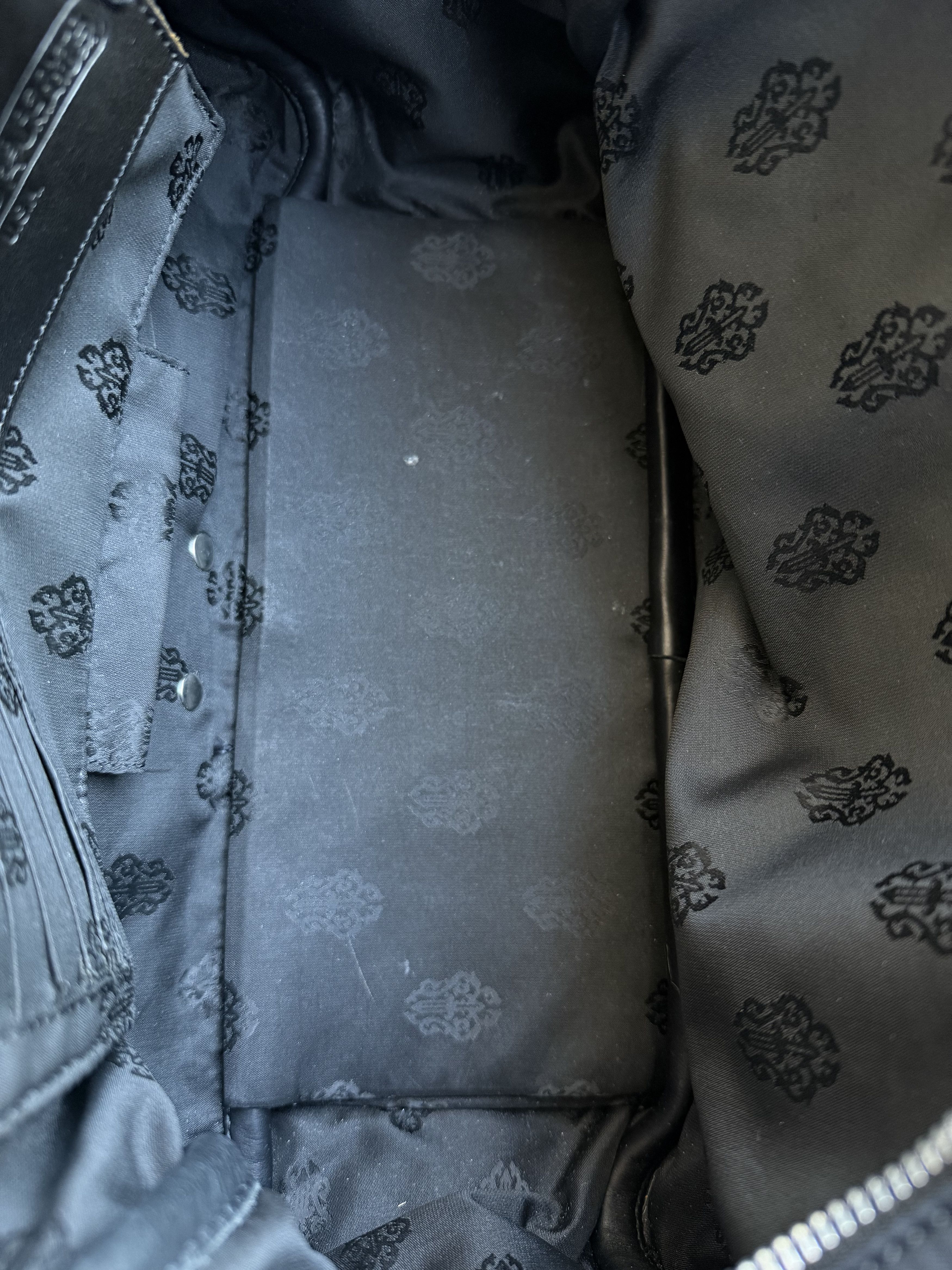 Chrome Hearts Chrome Hearts Black Leather & Nylon Cross Patch Bowling Bag Size ONE SIZE - 6 Thumbnail