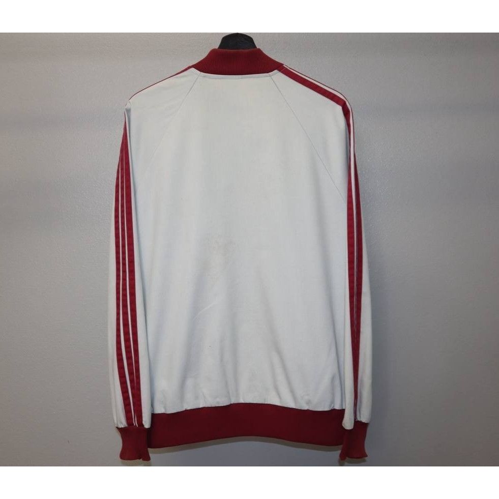 Adidas Vintage 80s Adidas Track Jacket Men's XL White Red Windbreak Size US XL / EU 56 / 4 - 3 Thumbnail