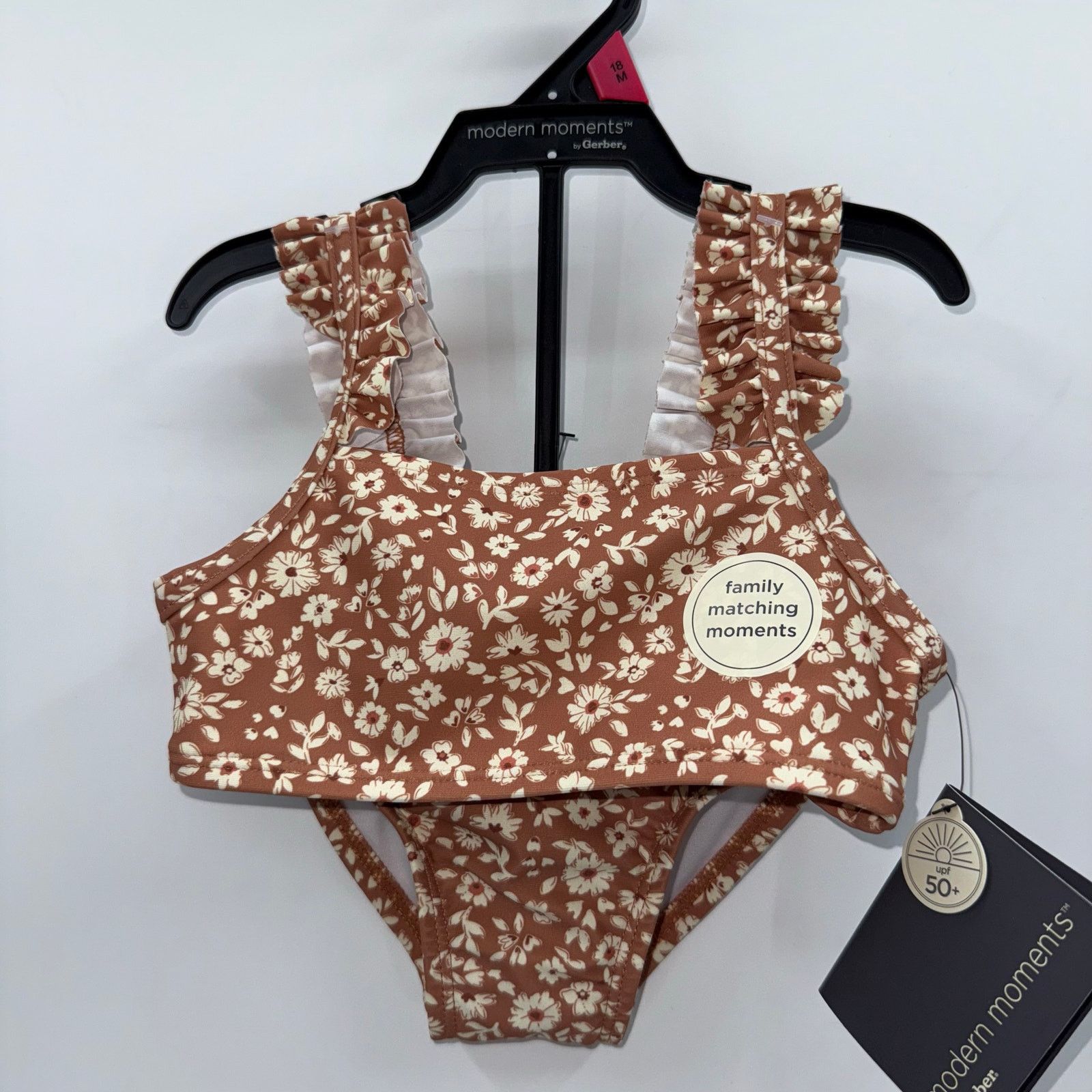 Other NWT Gerber Modern Moments Girls 2-Piece Toddler Swimsuit 18M Size ONE SIZE - 1 Thumbnail