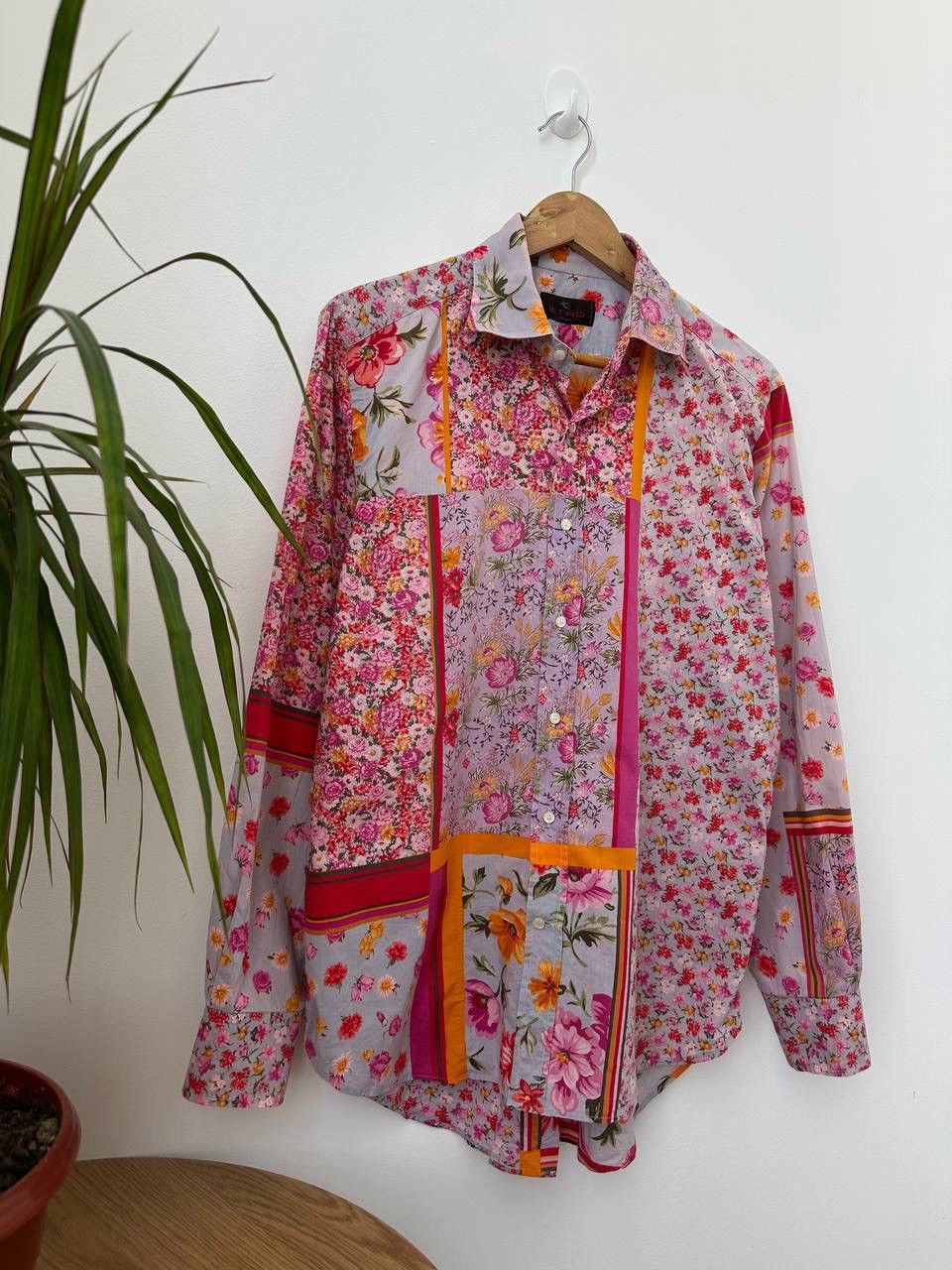 Etro × Vintage Vintage Etro Flowers Pink Womens Shirt Size L / US 10 / IT 46 - 3 Thumbnail