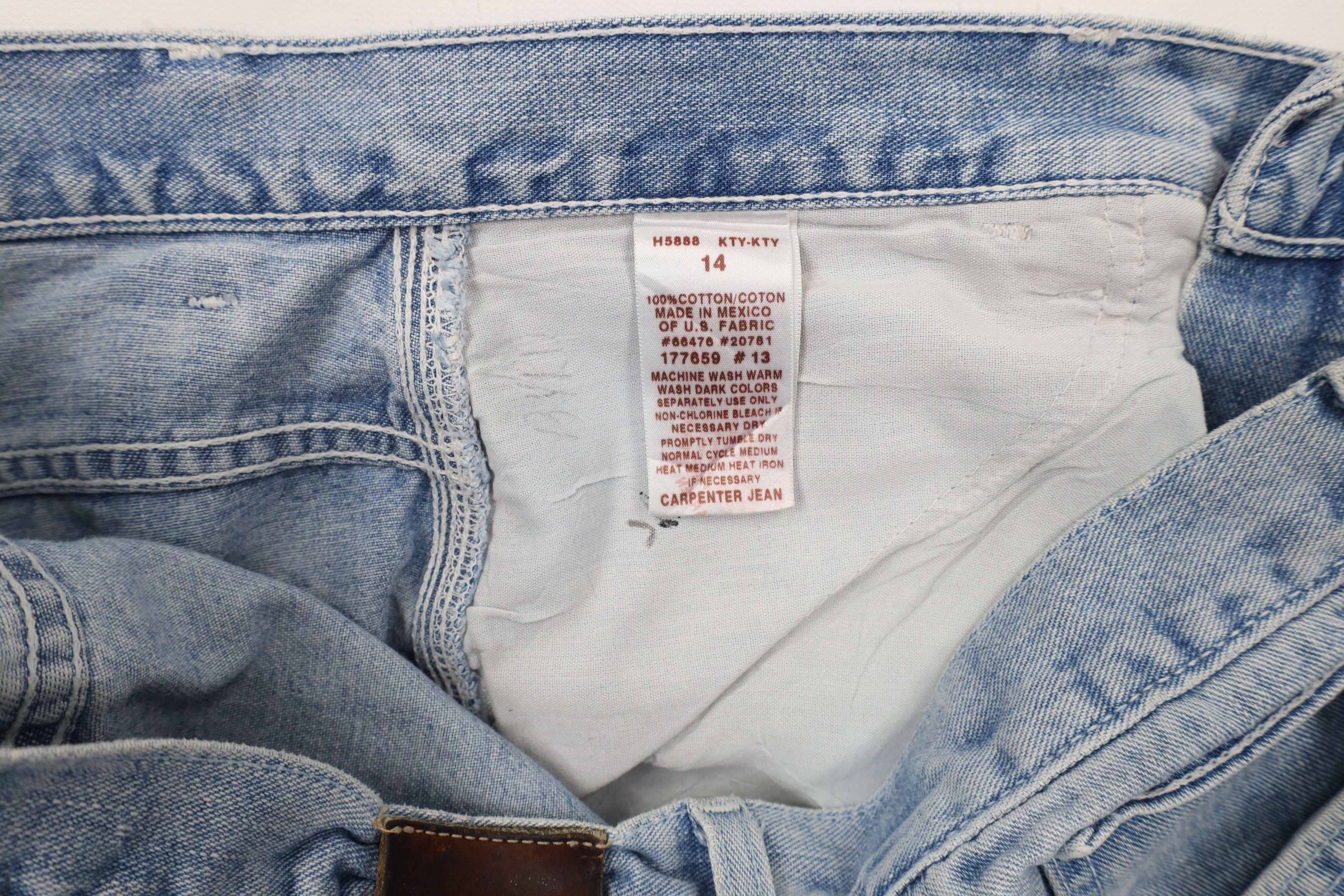 Tommy Hilfiger × Vintage Vintage 90s Y2K Tommy Hilfiger Baggy Wide Leg Dungaree Jeans Size 36" / US 14 / IT 50 - 8 Thumbnail