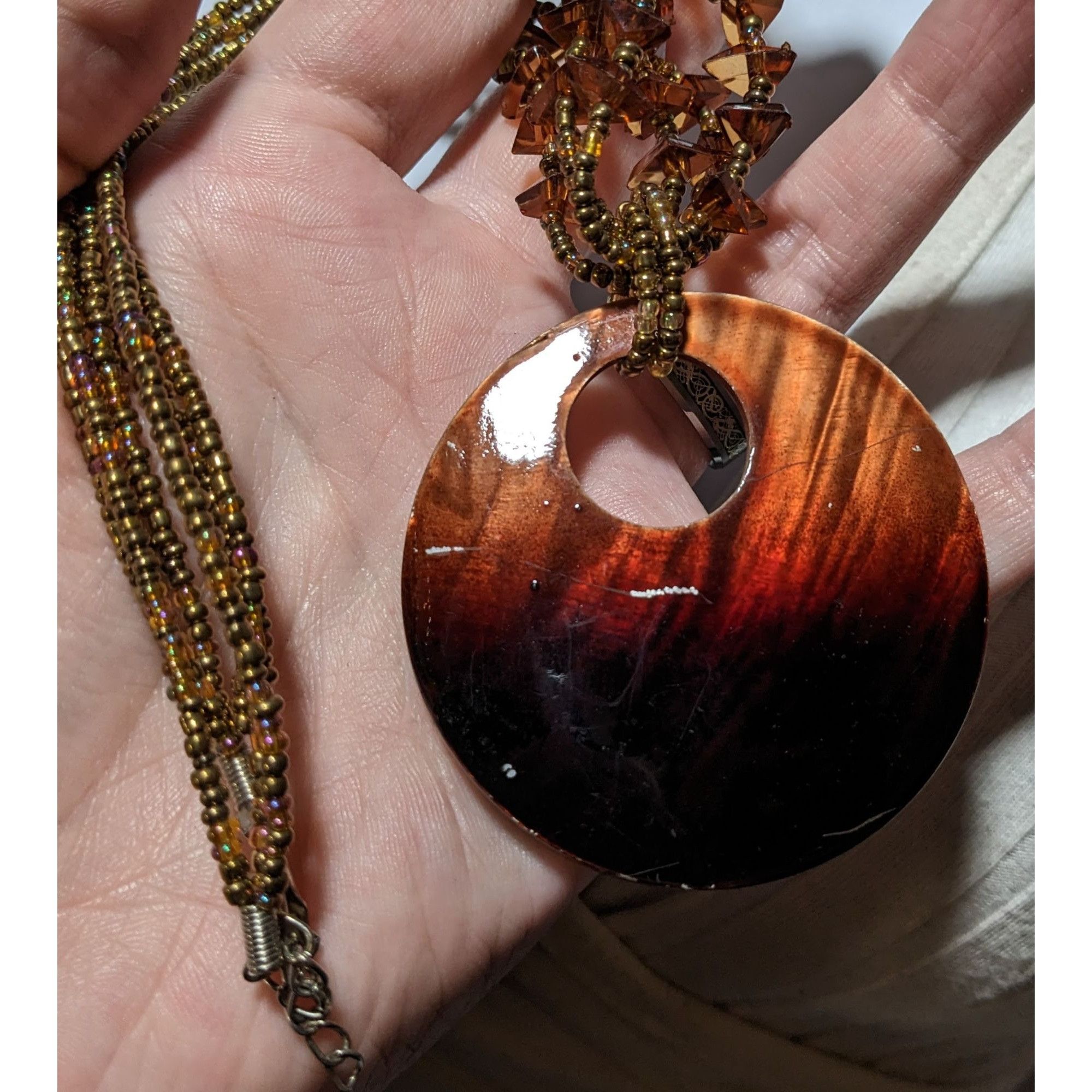 Other Mermaidcore Brown Beaded Shell Pendant Necklace Size ONE SIZE - 11 Thumbnail