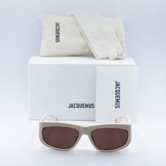 Jacquemus Jacquemus PILOTA JAC/2 C2 Sunglasses Ivory Pink Square Frame Size ONE SIZE - 10 Thumbnail