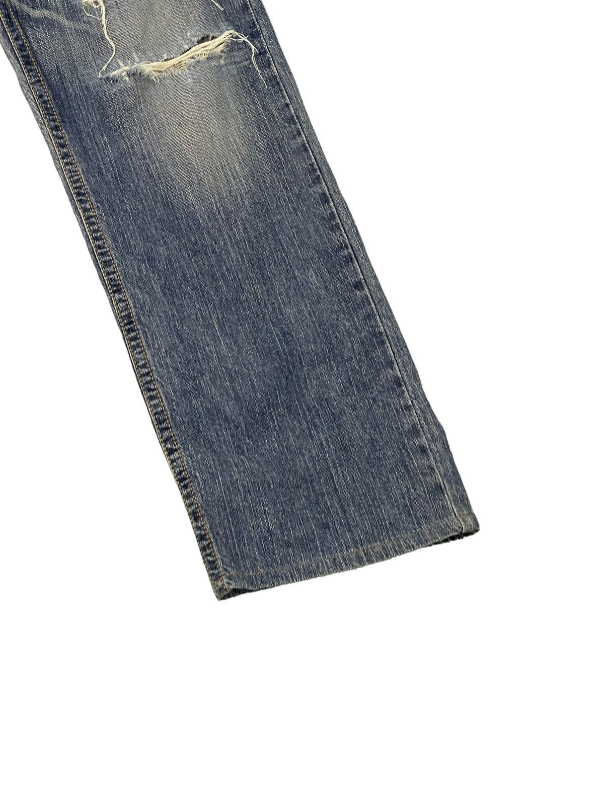 Le Grande Bleu (L.G.B.) Distress Jeans Edwin Japan Faded Regular Fit 7🟦6 Size US 33 - 4 Thumbnail