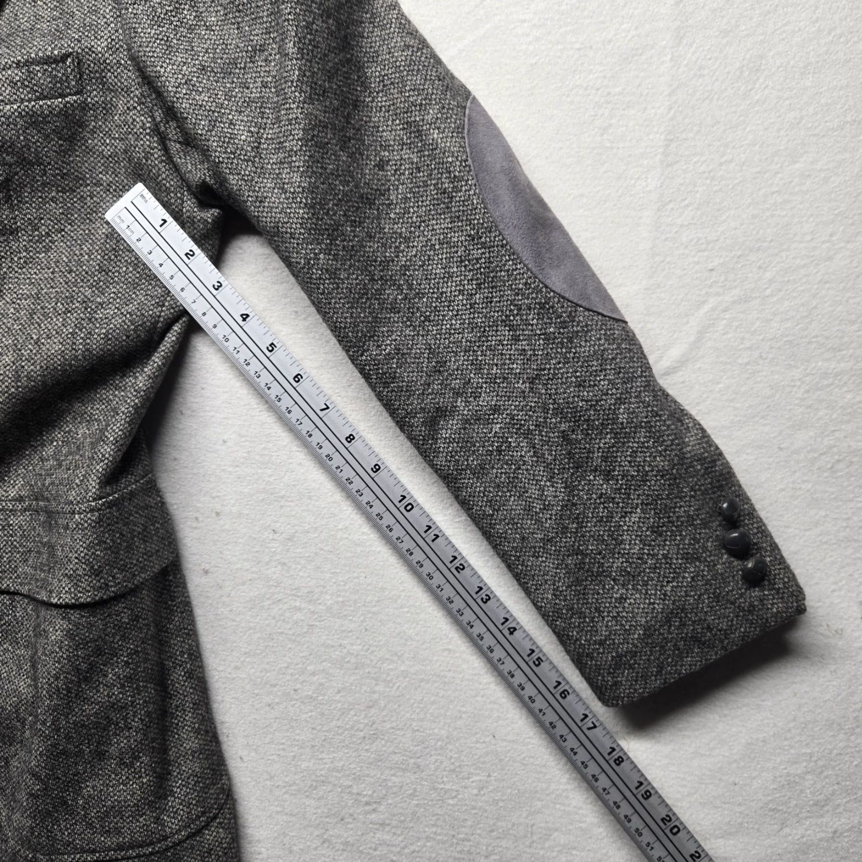 Vintage Woodmere Blazer Men's Wool Suit Jacket Gray Dress Casual 44L Long Mens Size 44R - 7 Thumbnail