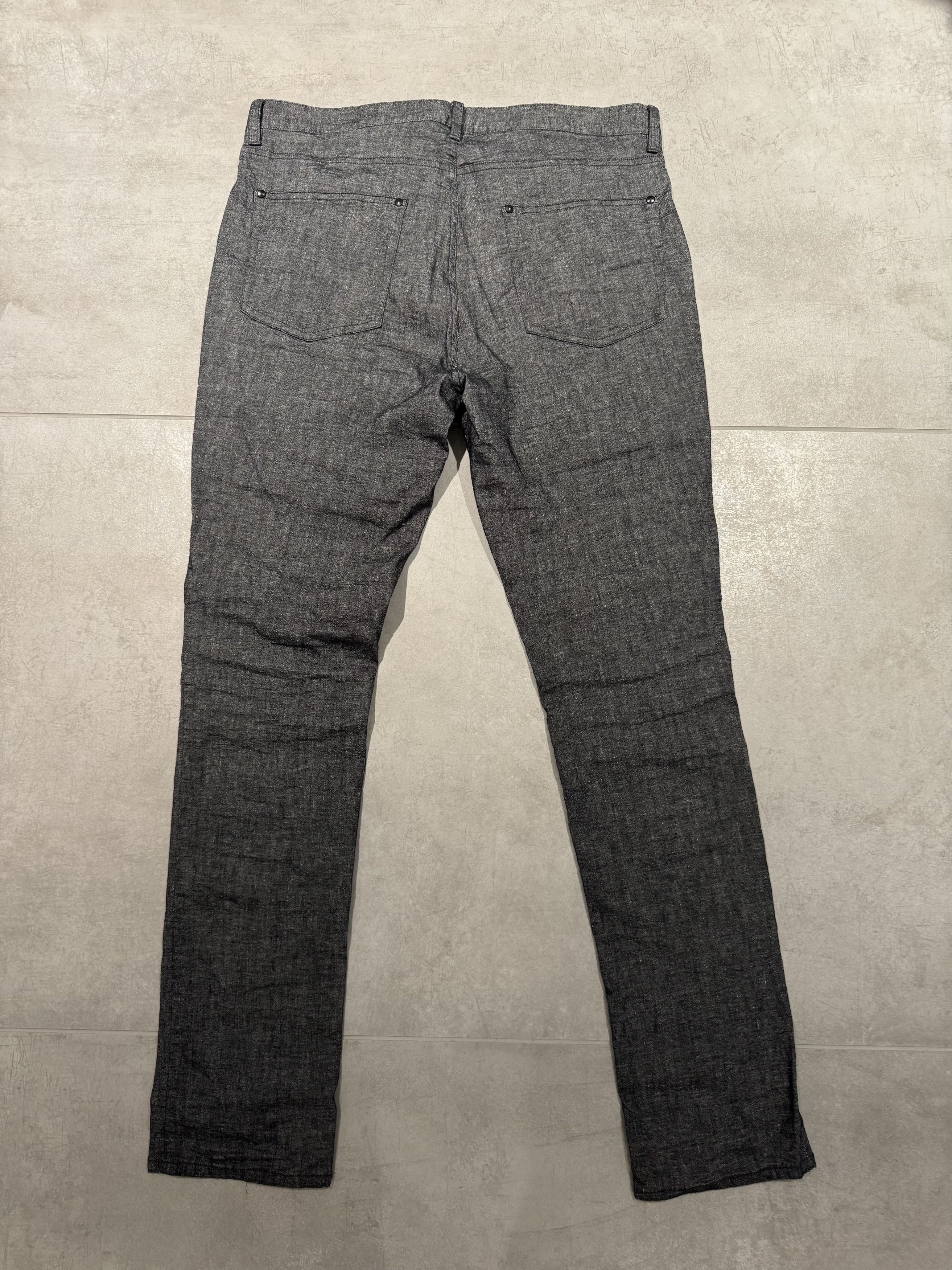 John Varvatos Dark Gray Linen Pants Size US 33 - 2 Thumbnail