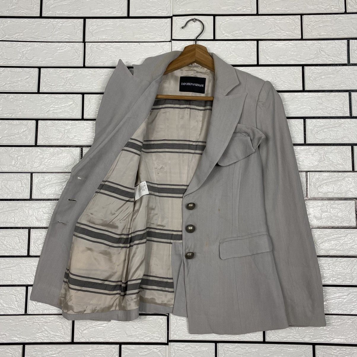 Emporio Armani 📌Vintage Chore Coats Jacket Emporio Armani Blanket Striped Size US M / EU 48-50 / 2 - 12 Thumbnail