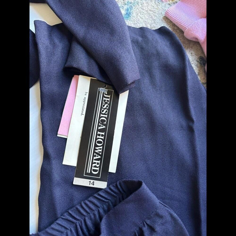 Designer Jessica Howard Blue Vintage 2 Piece Set Pants And Vest Size XL / US 12-14 / IT 48-50 - 3 Thumbnail