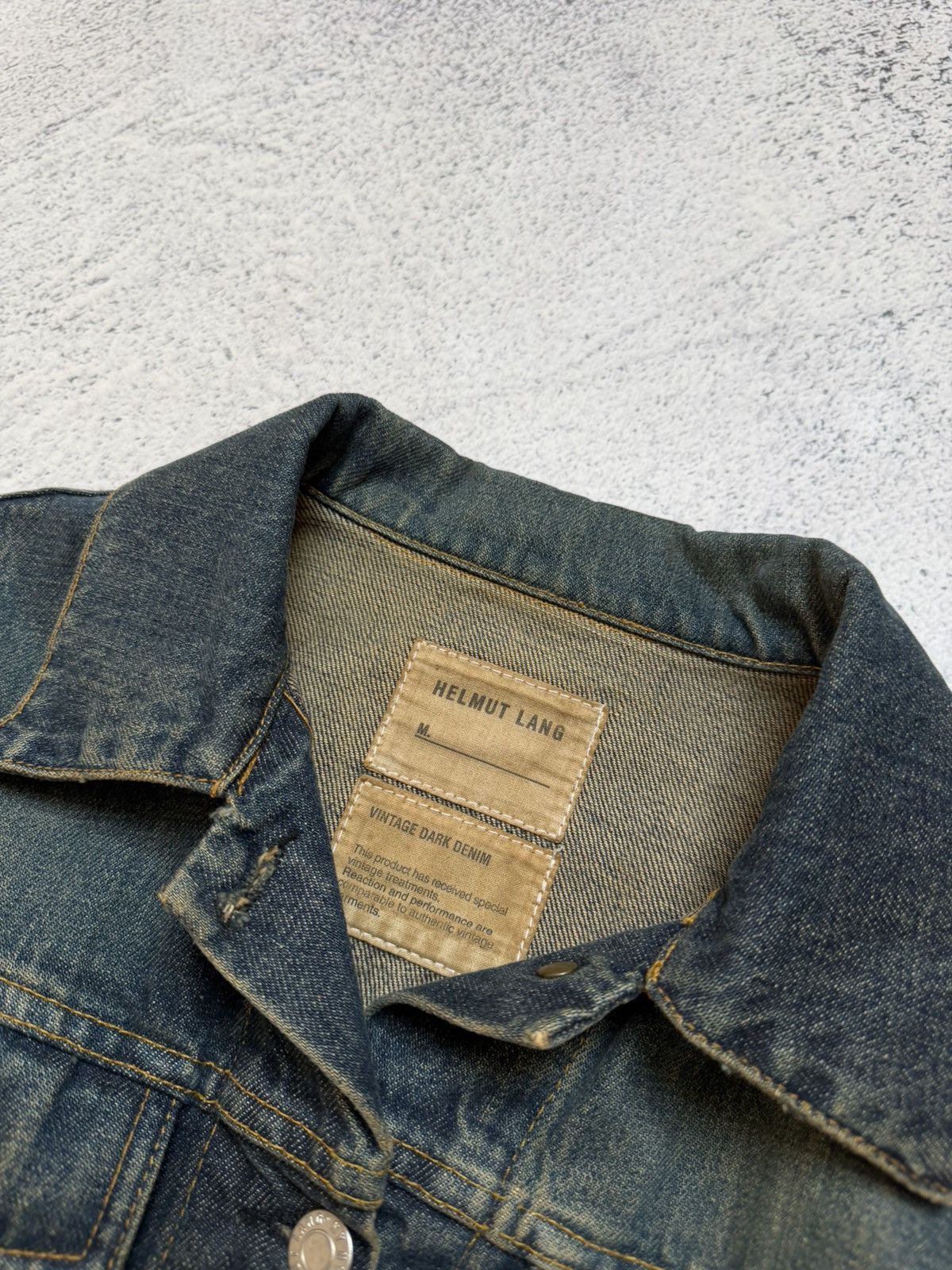 Helmut Lang Helmut Lang Archive Dark Denim Trucker Jacket Vintage 90s Size M / US 6-8 / IT 42-44 - 6 Thumbnail