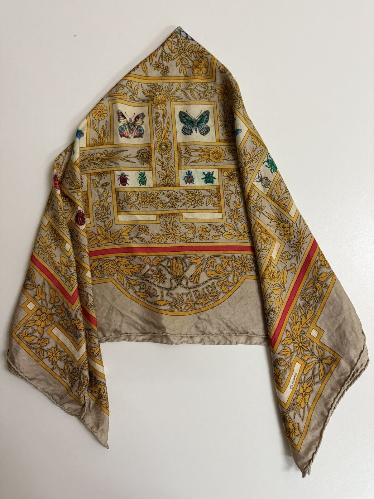 Hermes vintage Herme’s Paris JoyauxdeL’ete Jacquelot 90s Silk Scarf Size ONE SIZE - 11 Thumbnail