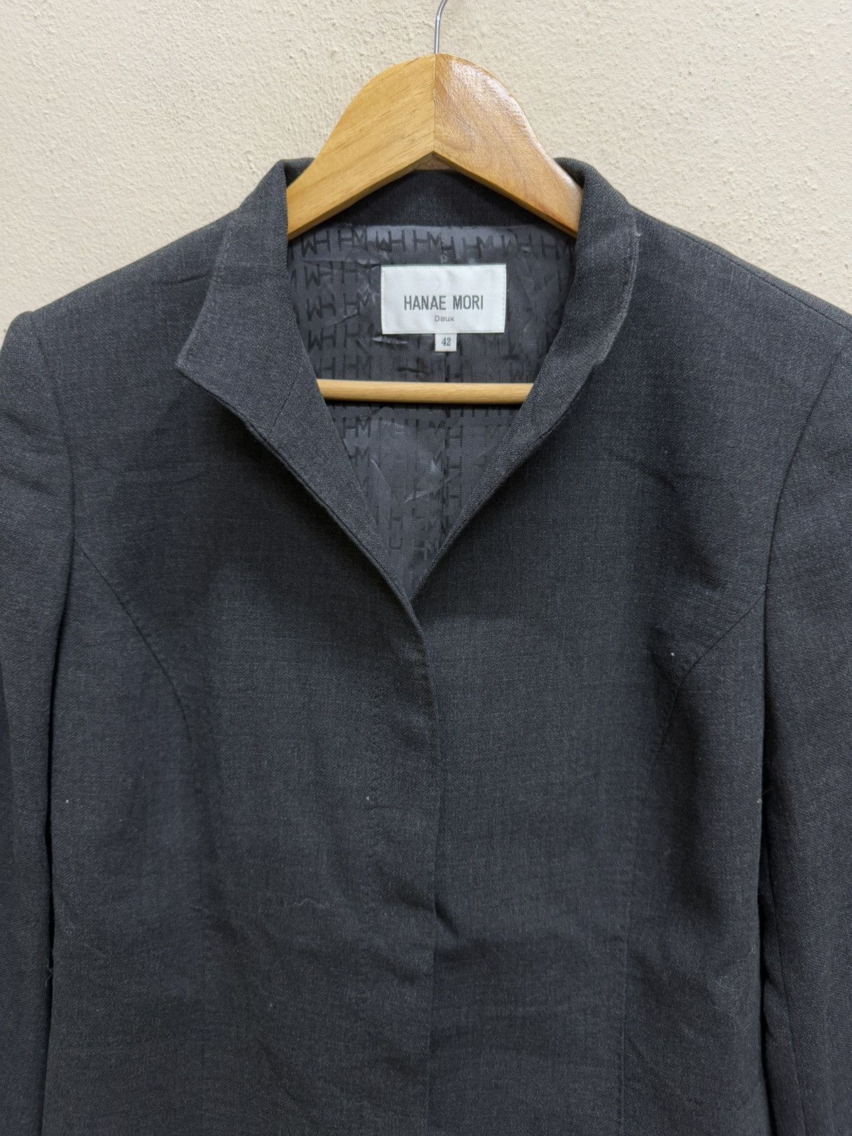 Hanae Mori × Japanese Brand × Vintage Hanae Mori Hiden Button Coats Size S / US 4 / IT 40 - 19 Thumbnail