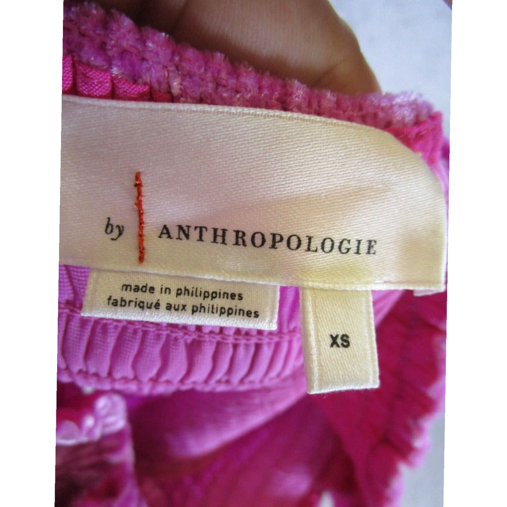 Anthropologie Anthropologie Womens Xs Pink Velvet Shirt Halter Cami Top Size ONE SIZE - 6 Thumbnail