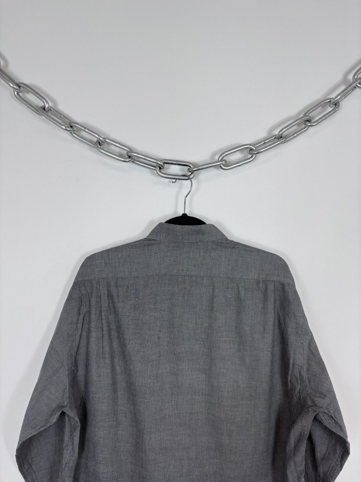 Christian Dior Monsieur Vintage Christian Dior Men’s Grey Striped Button Up Shirt Size US L / EU 52-54 / 3 - 19 Thumbnail