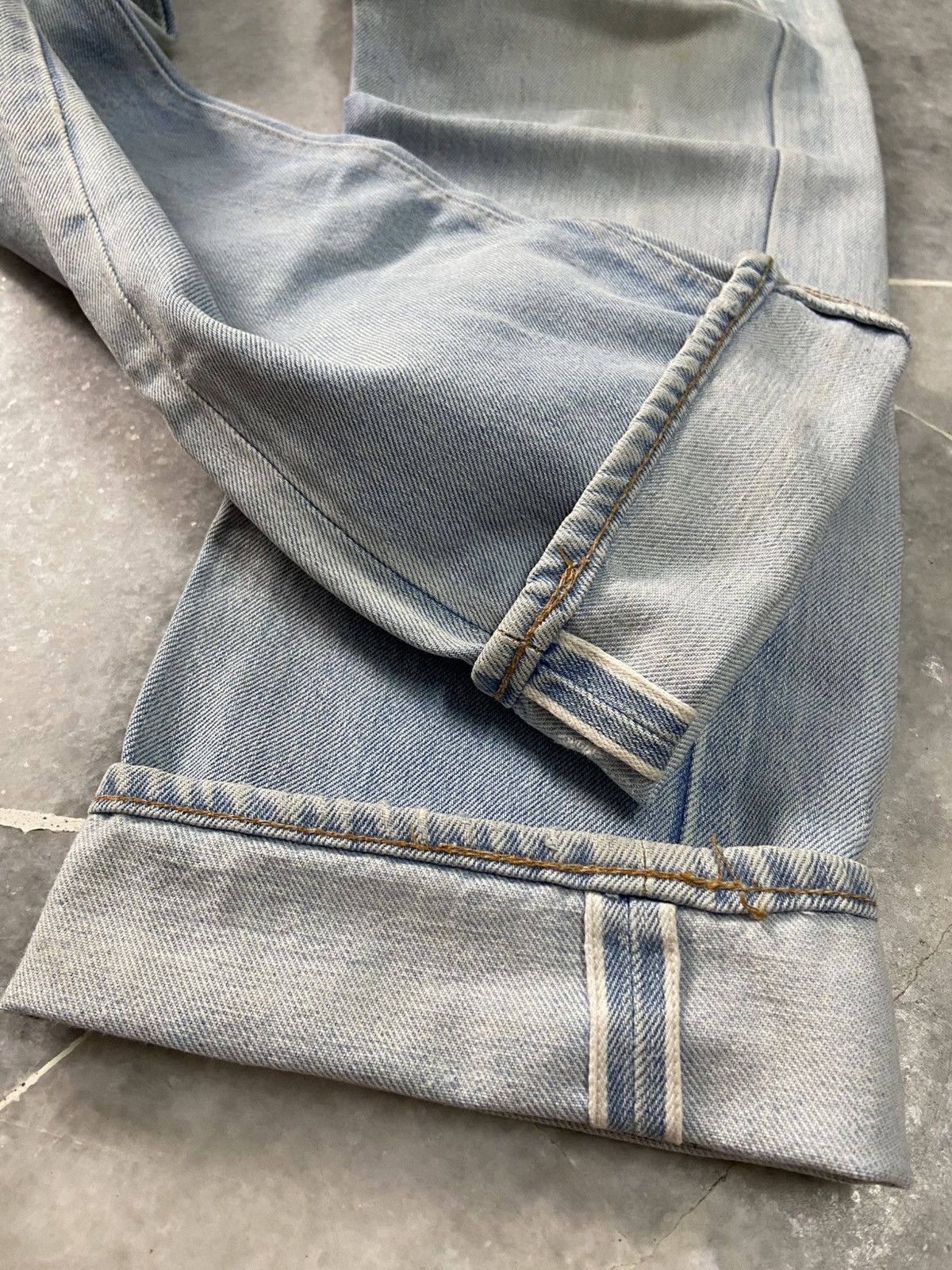 Levi's Vintage 70s Levi’s 501 Redline Selvedge Jeans Button 6 Size US 29 - 2 Thumbnail