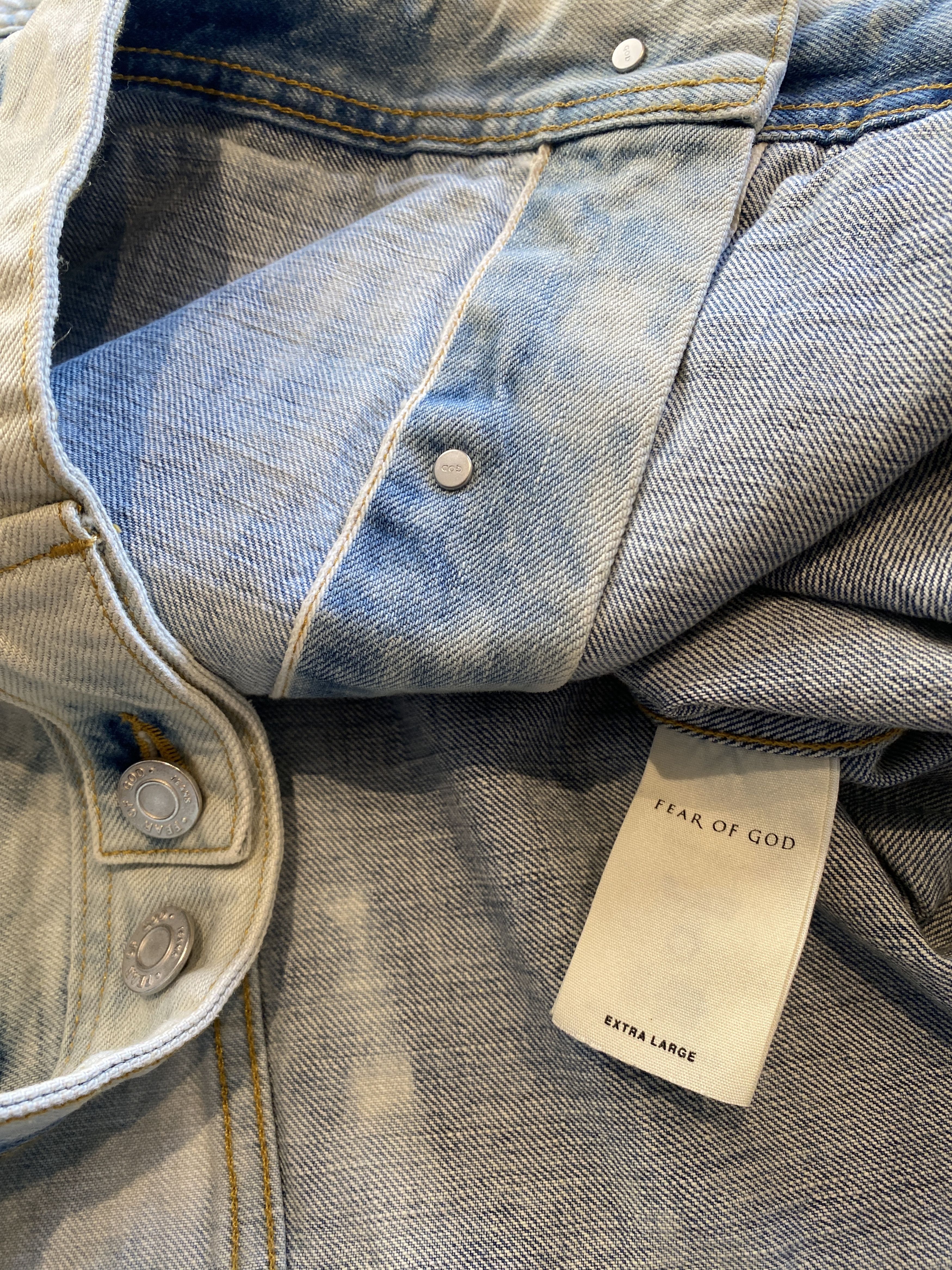 Fear of God INVERTED HOLY WATER $1300 NEW FIFTH DENIM JACKET FEAR OF GOD Size US XL / EU 56 / 4 - 9 Thumbnail