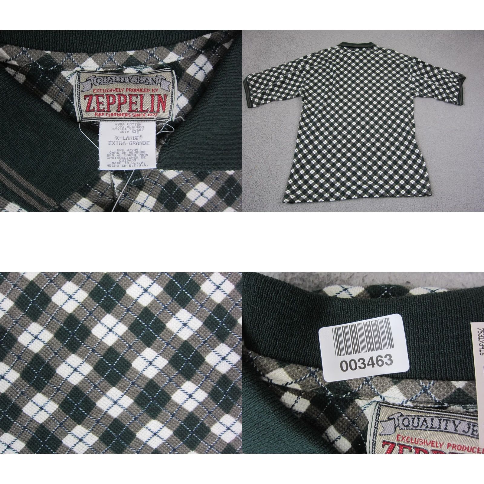 Vintage VINTAGE Zeppelin Polo Shirt Mens XL Green Golf Polo Shirt XL Mens Green 90s Vintage Golfing Country USA Size US XL / EU 56 / 4 - 8 Thumbnail