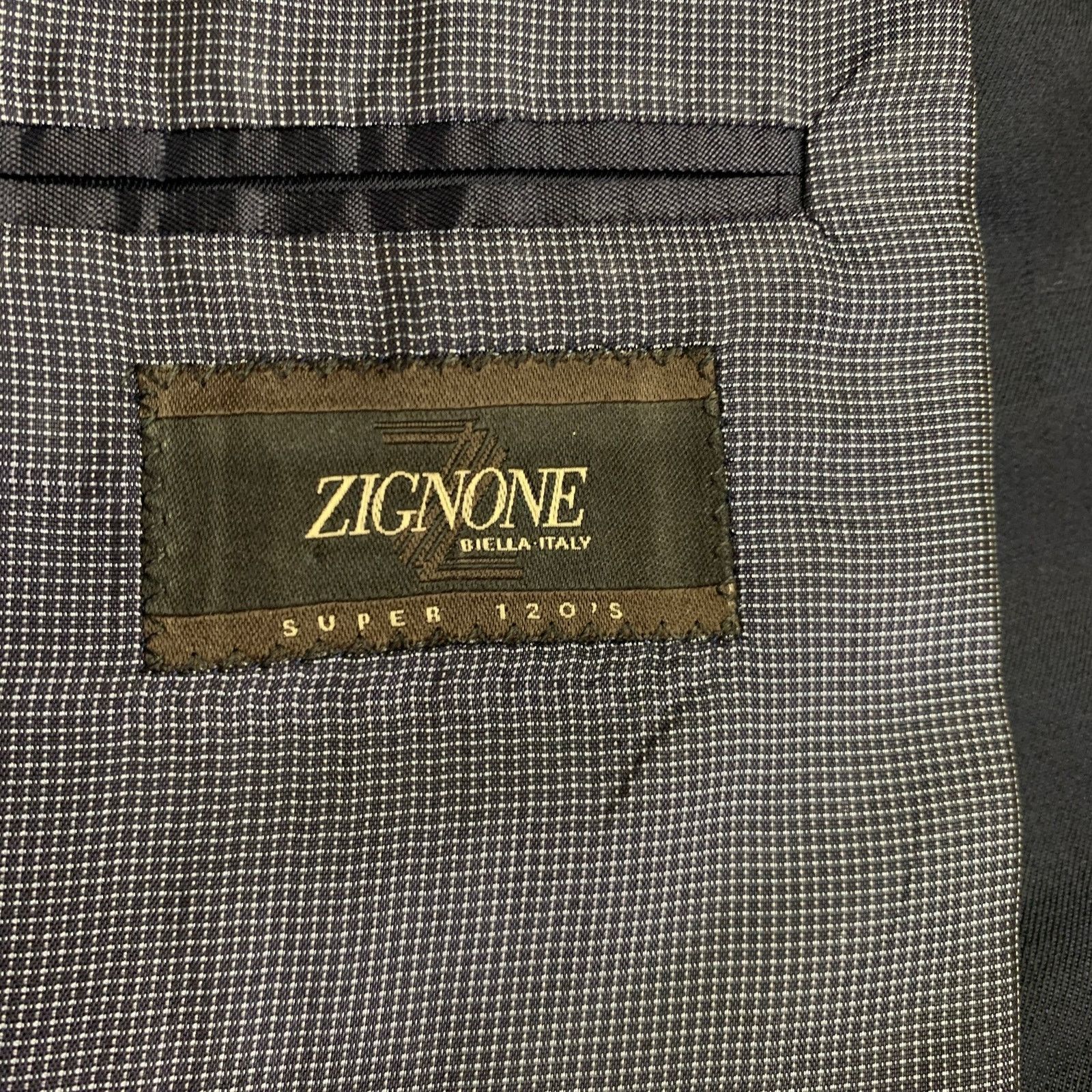 Other ZIGNONE Size 38 Navy Wool Single Breasted Sport Coat Size 38R - 6 Thumbnail