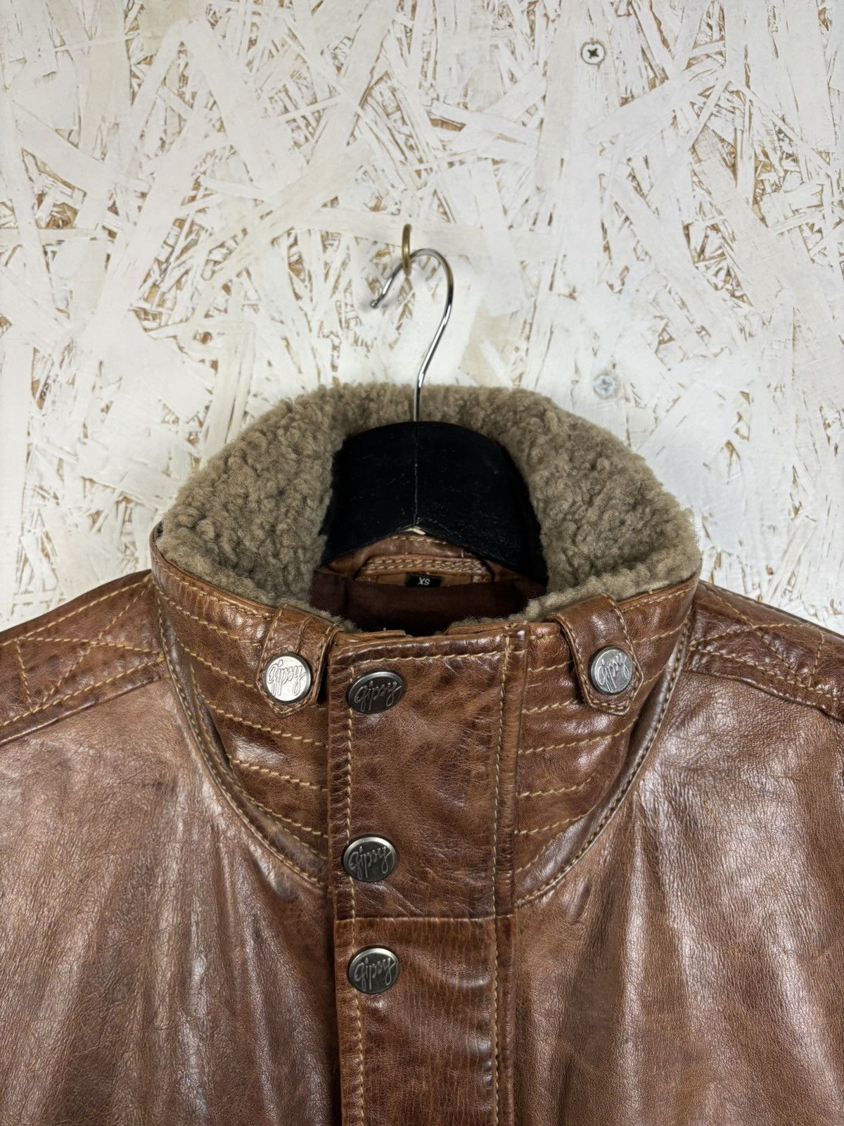 Leather Gipsy Vintage Brown Leather Bomber Jacket Size US M / EU 48-50 / 2 - 5 Thumbnail