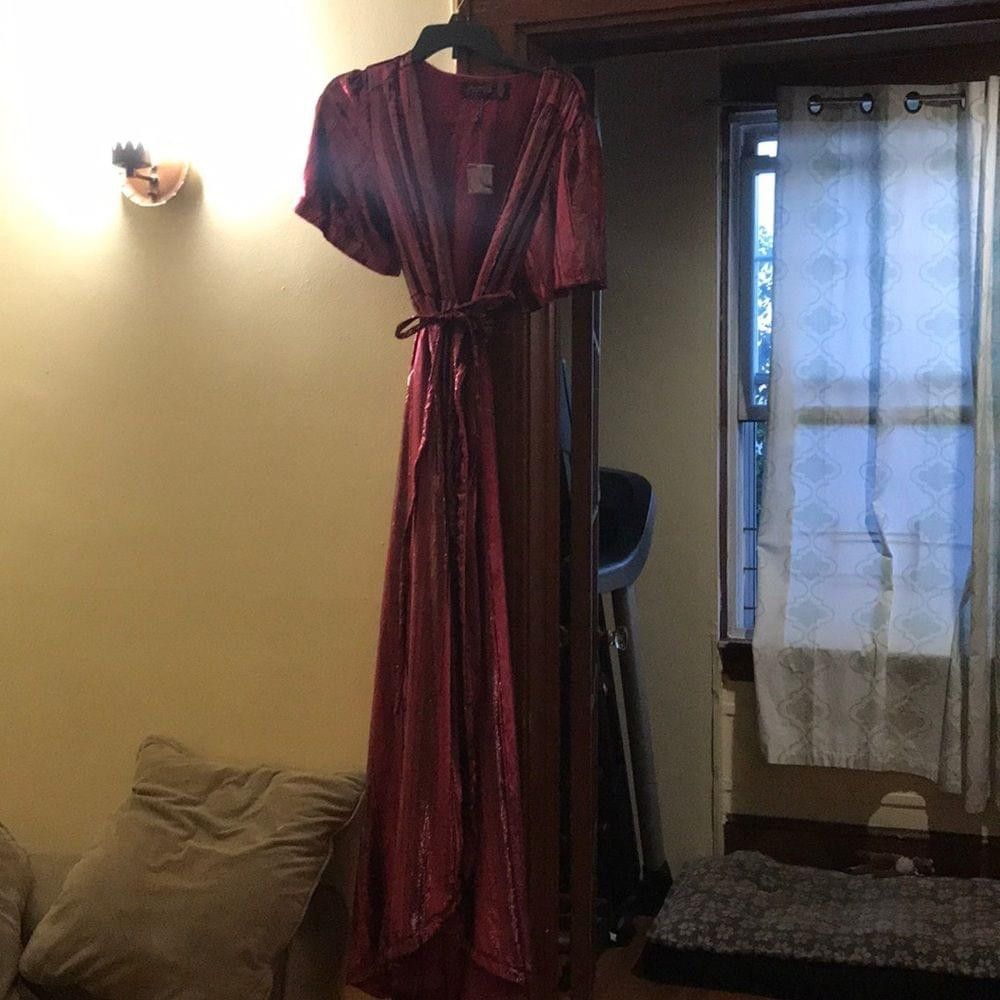 Free People Kara Velvet Wrap Metálica Striped 👗