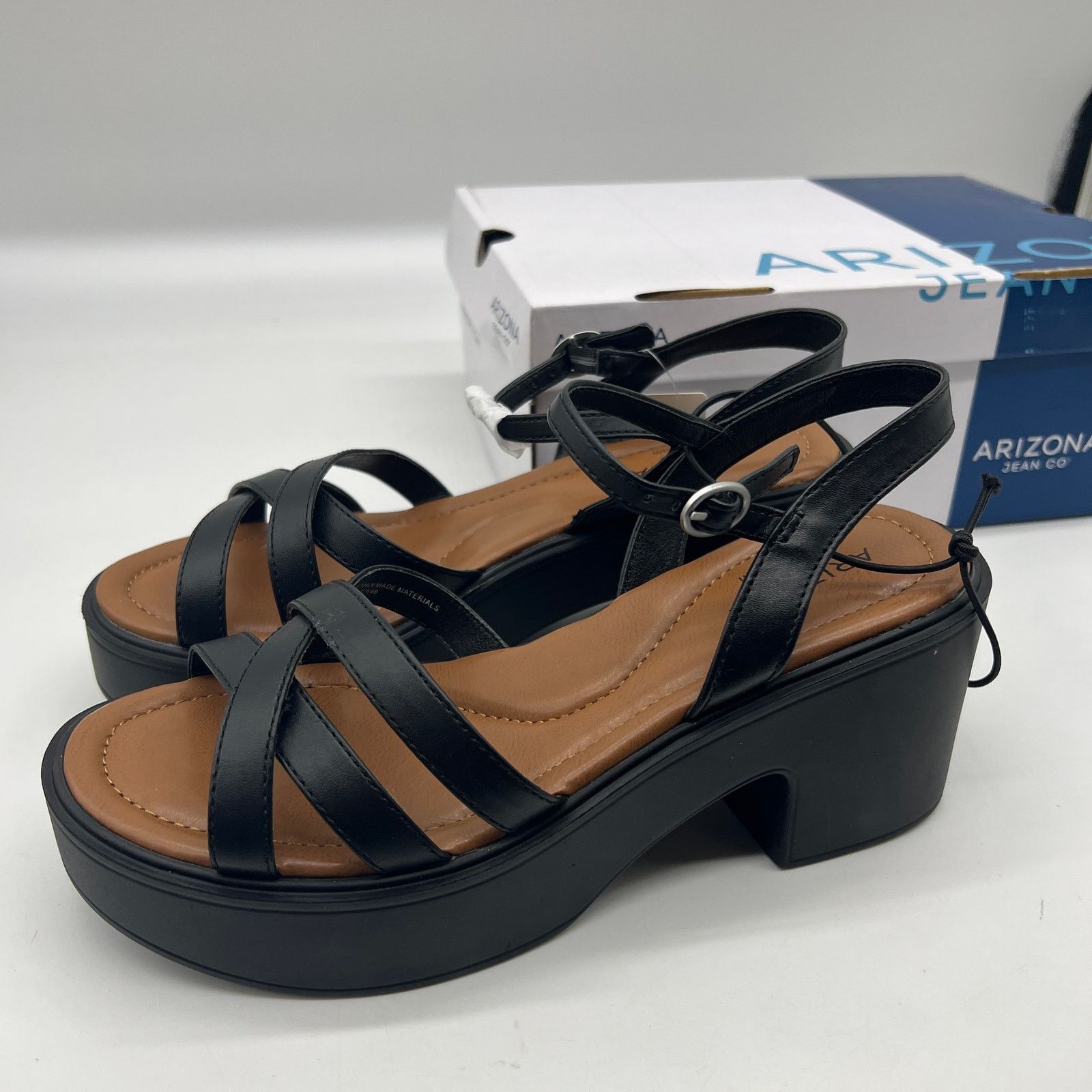 Other Arizona Jean Co Womens Elrose Heeled Sandals Black Color Size US 8 / IT 38 - 10 Thumbnail