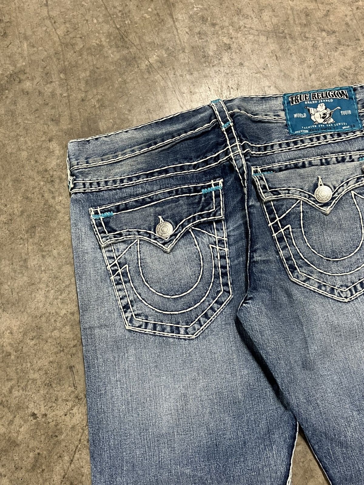 True Religion × Vintage True religion baggy fit denim y2k skater streetwear hype Size US 36 / EU 52 - 4 Thumbnail
