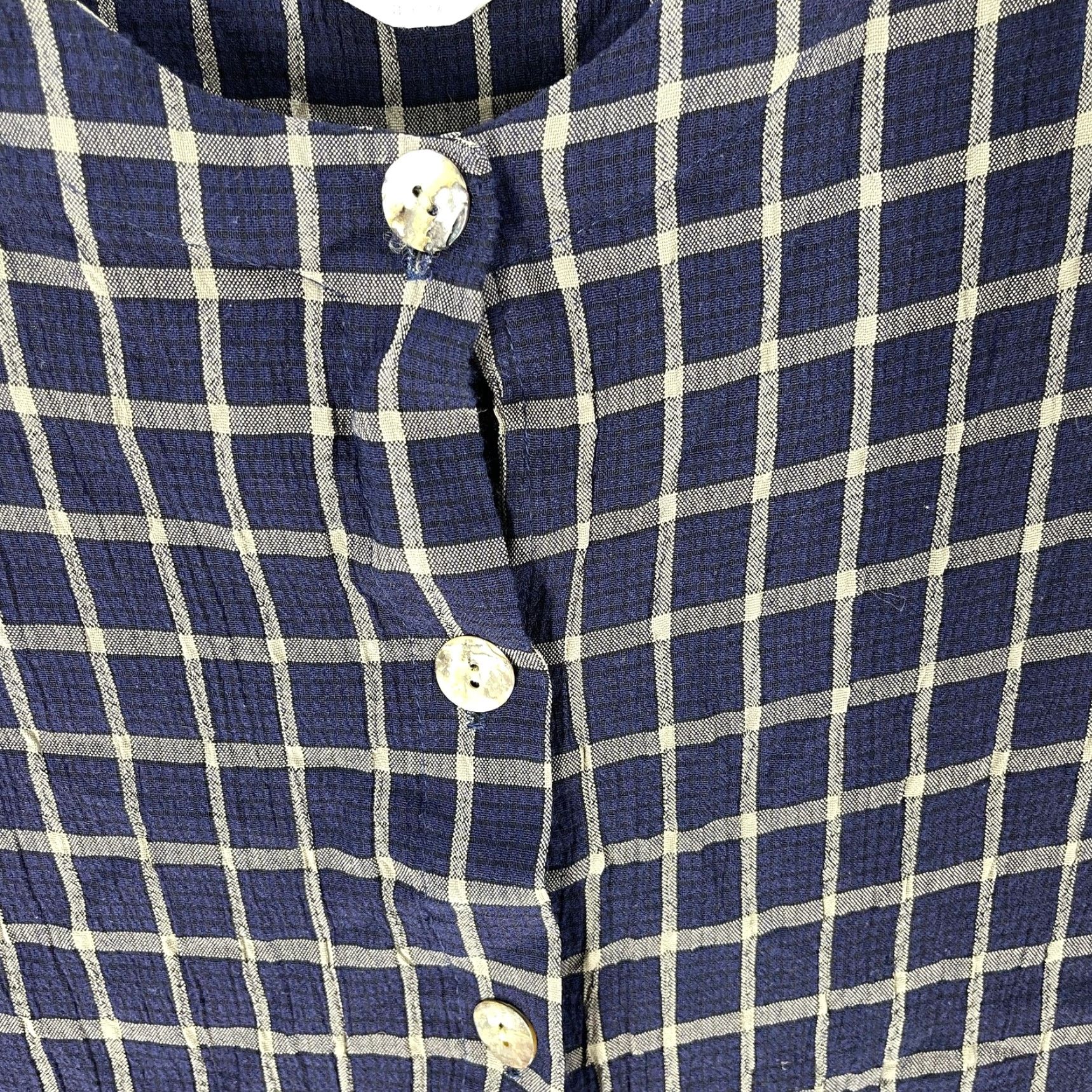 Vintage VINTAGE CLIO II Blouse Women Plus 1X Blue Plaid Button Front Shoulder Pads 90s Size XL / US 12-14 / IT 48-50 - 6 Thumbnail