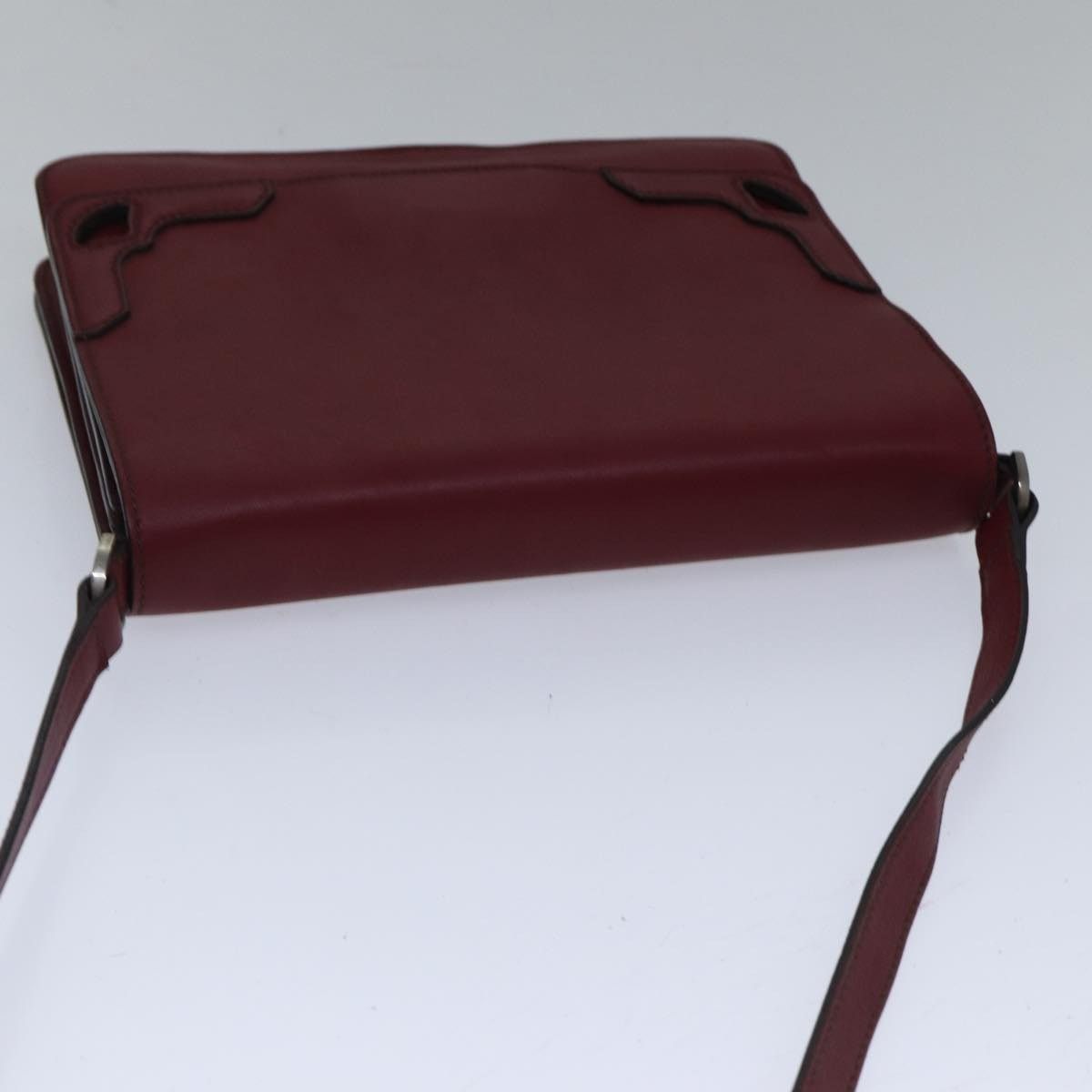 Cartier Shoulder Bag Leather Bordeaux