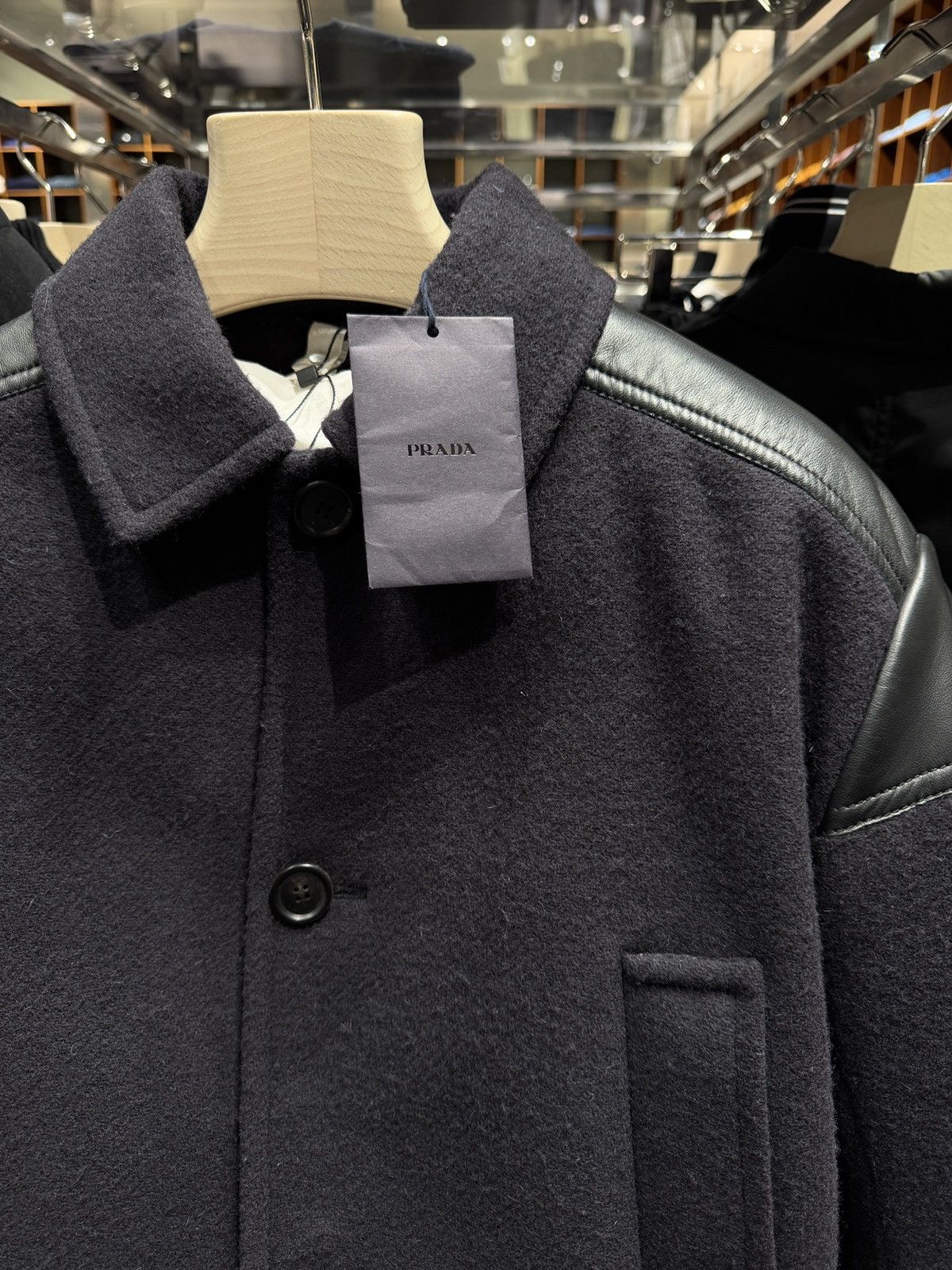 Prada Prada panelled wool bomber jacket Size US M / EU 48-50 / 2 - 5 Thumbnail