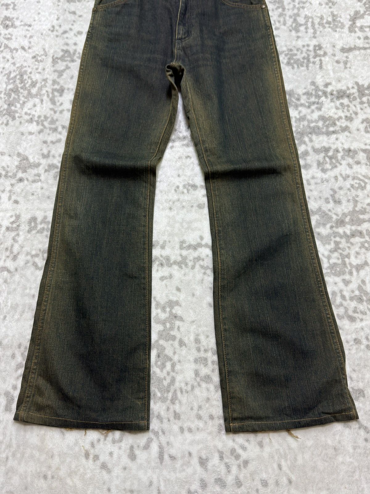 Vintage Wrangler Sun Faded Flared Mud Wash Bootcut Denim