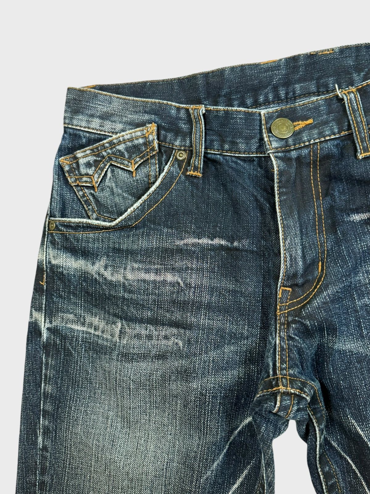 Hysteric Glamour × Japanese Brand × Vintage FLARED RATTLE TRAP JUNYA WATANABE STYLE DISTRESSED DENIM Size US 32 / EU 48 - 8 Thumbnail