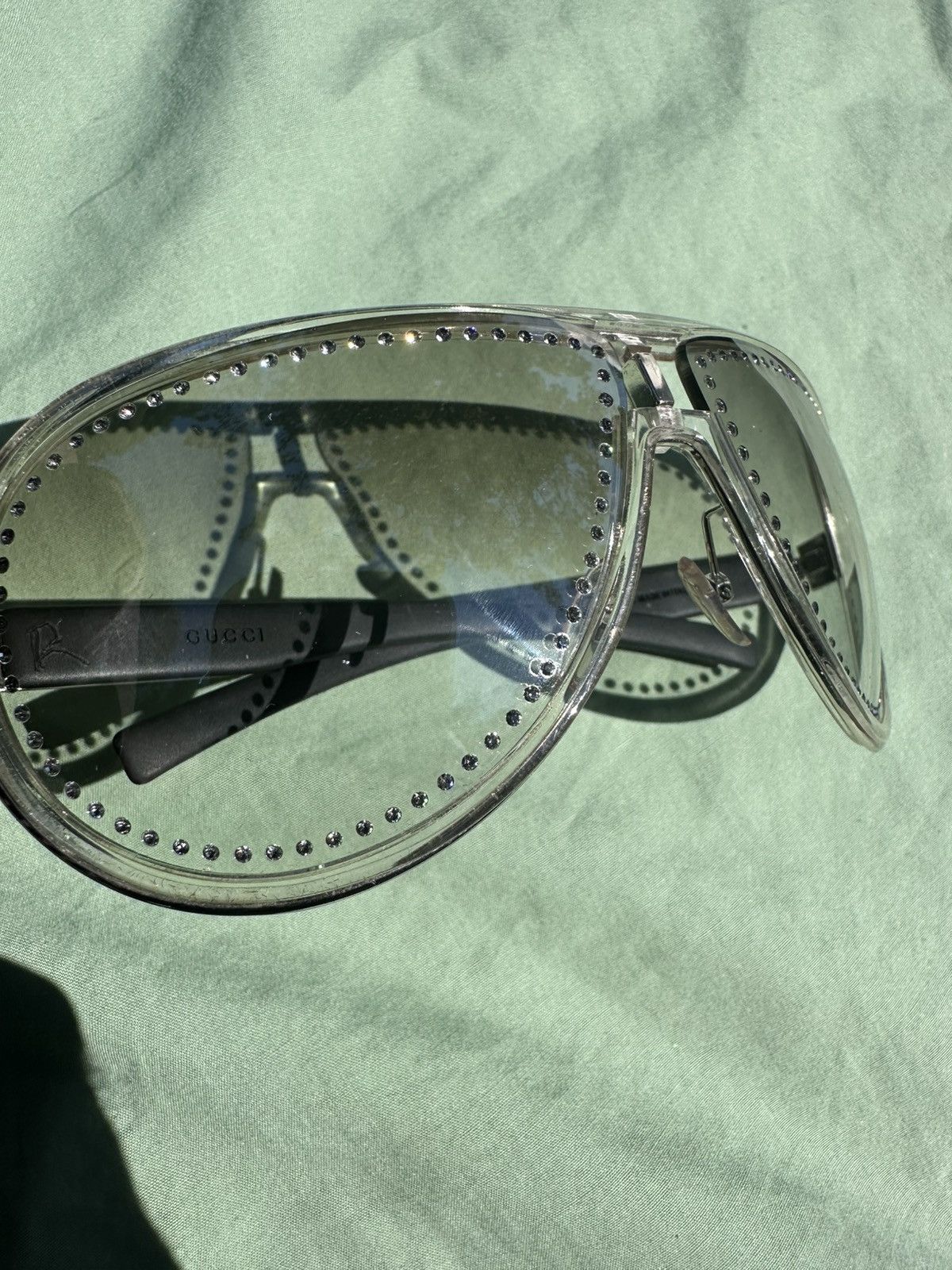 Gucci Vintage Gucci Swarovski crystal sunglasses 2007 Size ONE SIZE - 13 Thumbnail