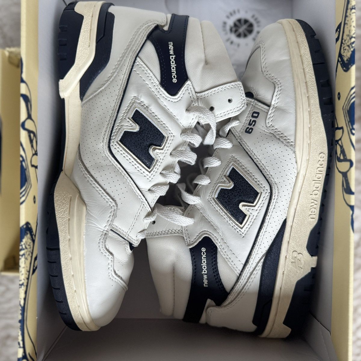 Aime Leon Dore × New Balance New Balance 650R Aime Leon Dore White Navy Size US 9 / EU 42 - 1 Thumbnail