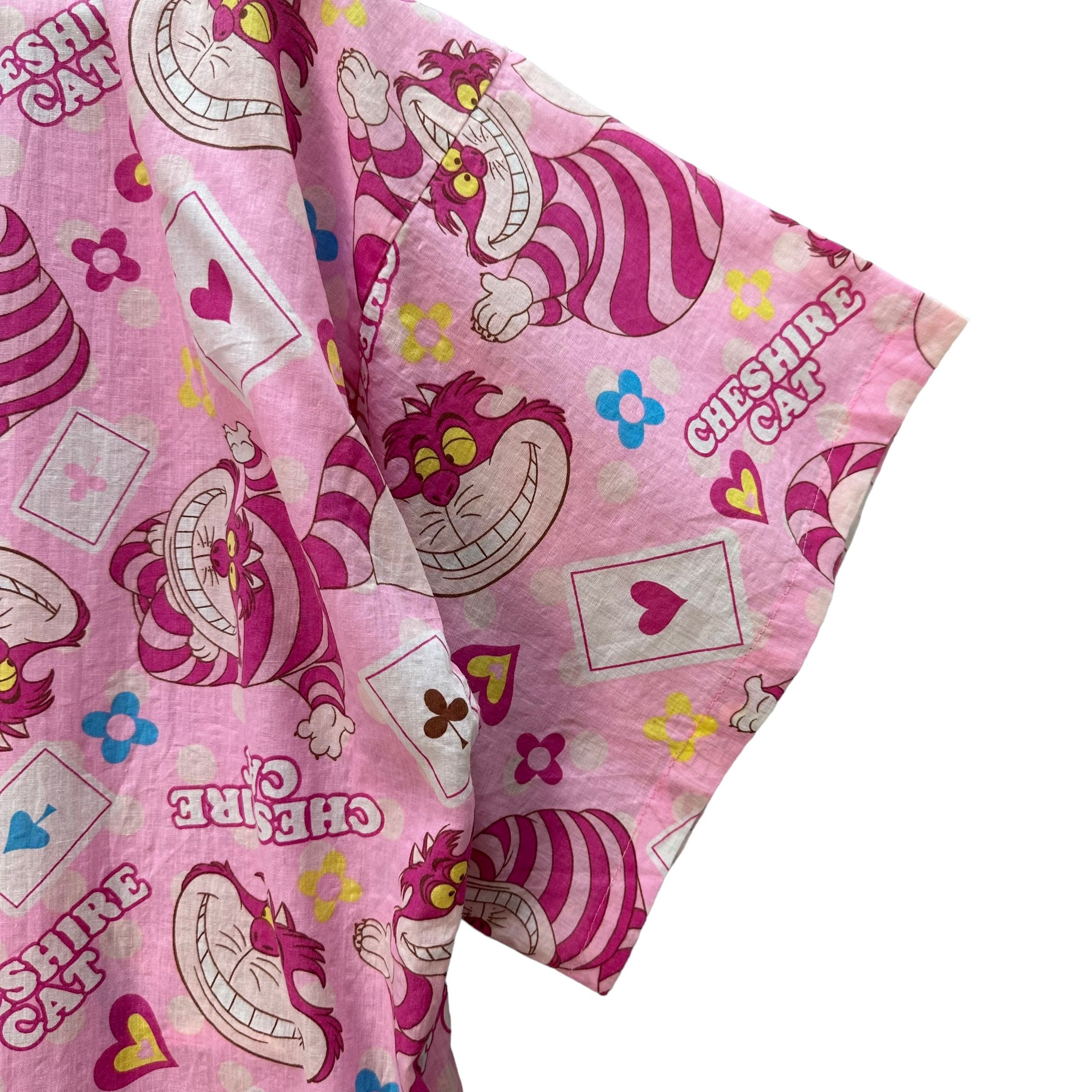 Disney Cheshire Cat Fullprint Pink Kimono Cardigan Jacket #9201-69 Size US L / EU 52-54 / 3 - 5 Thumbnail
