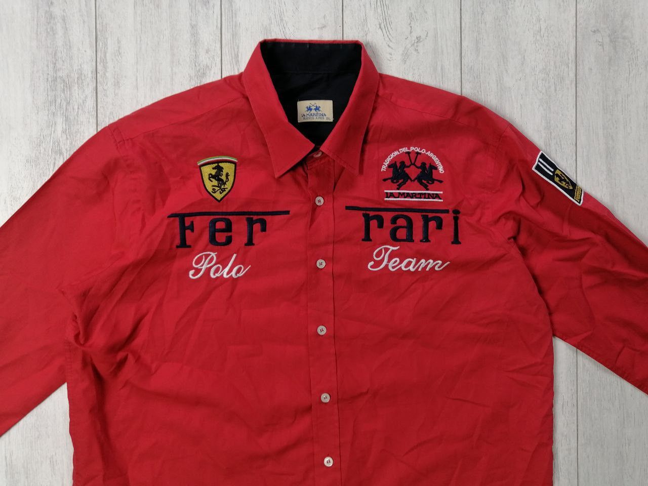 Ferrari × La Martina La Martina Buenos Aires & Ferrari Polo Team Red Shirt Size US XL / EU 56 / 4 - 2 Thumbnail