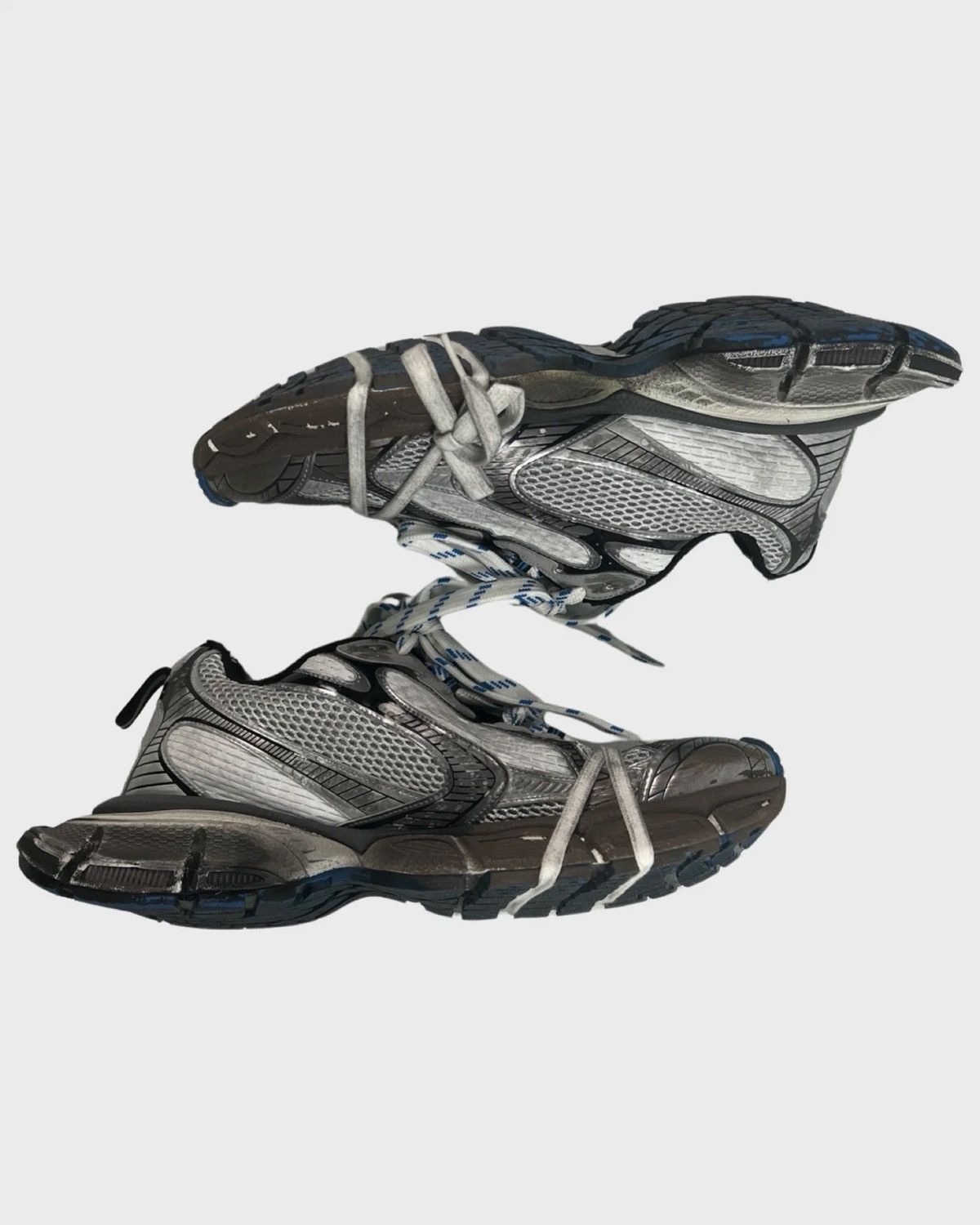 BALENCIAGA SS23 MUDSHOW DIRTY MUDDY 3XL SNEAKERS IN BLUE