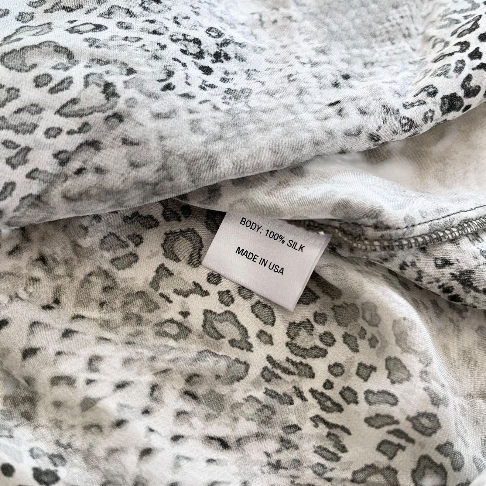 LOLA + SOPHIE Lola & Sophie Gray Silk Leopard Animal Button Maxi Dress Size L / US 10 / IT 46 - 7 Thumbnail