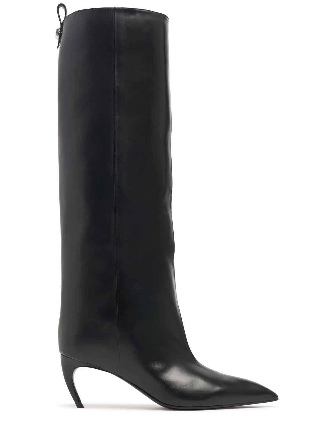 THE ATTICO Lea Black 65mm Leather Tall Boots