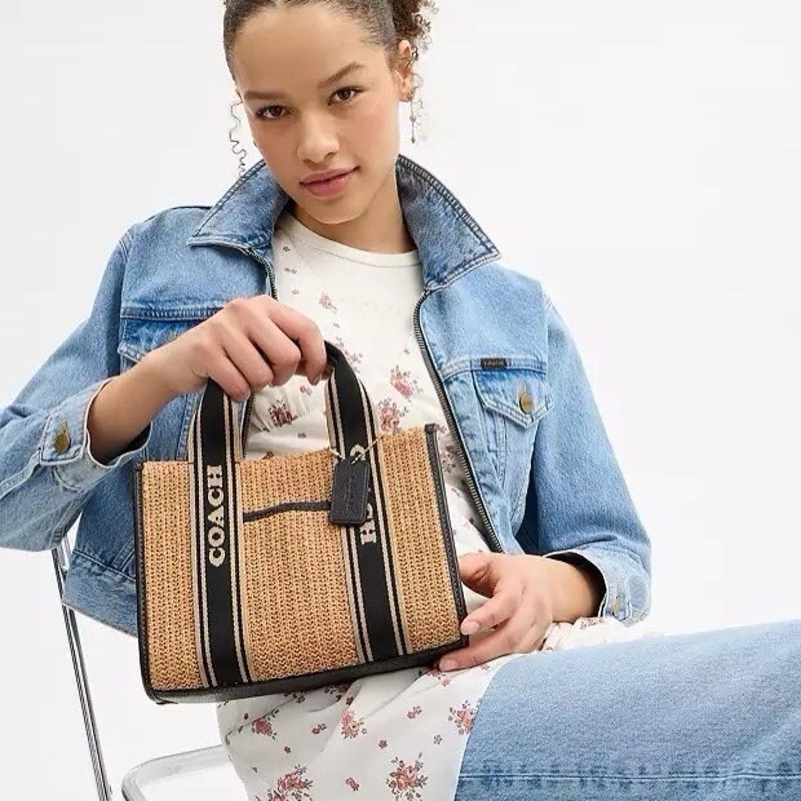 Coach NWT COACH Smith Tote Bag 24 CAL89 Toast Crossbody Leather Size ONE SIZE - 10 Thumbnail