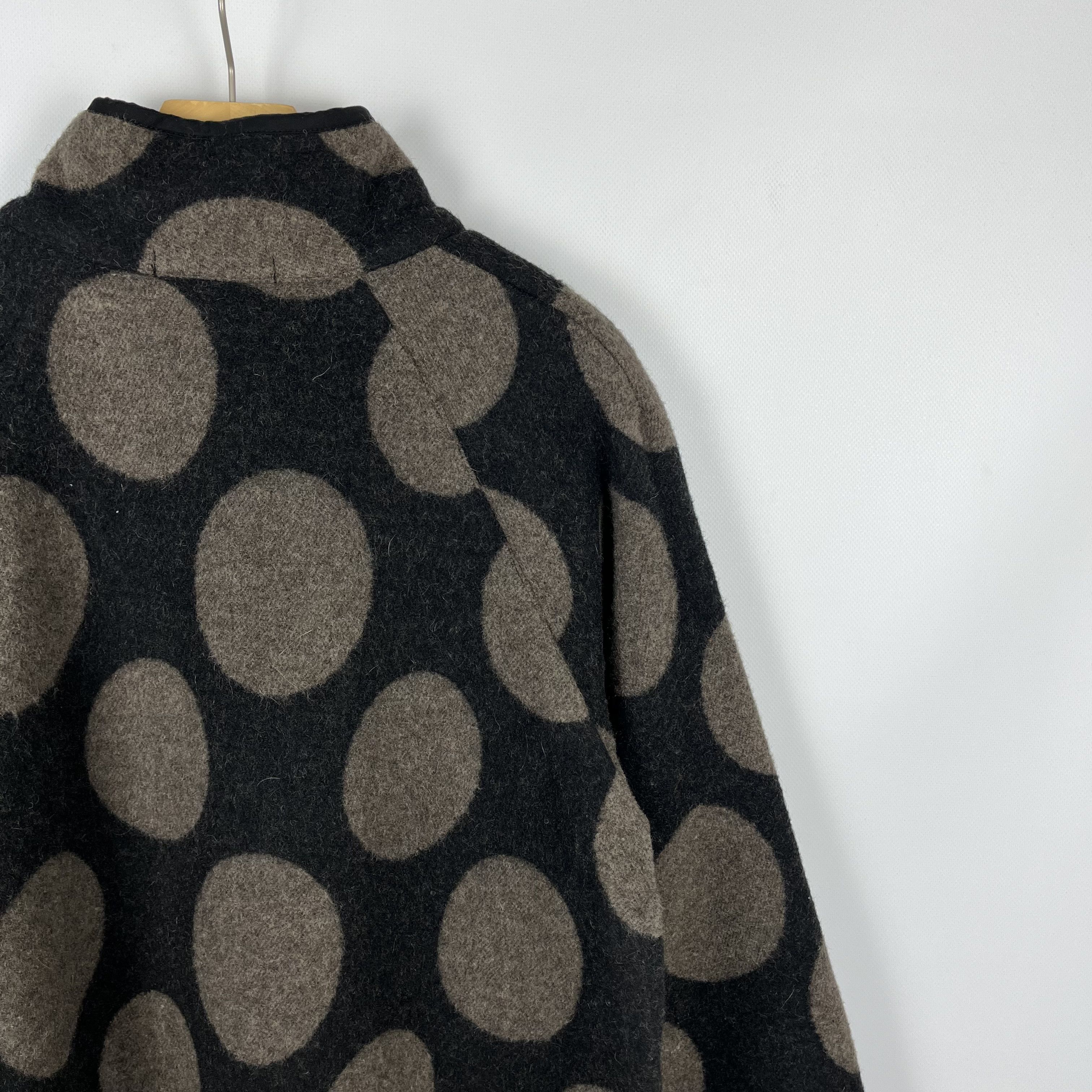 Gudrun Sjoden Ladies Gudrun Sjoden Polka Dot Wool Coat Size L / US 10 / IT 46 - 19 Thumbnail