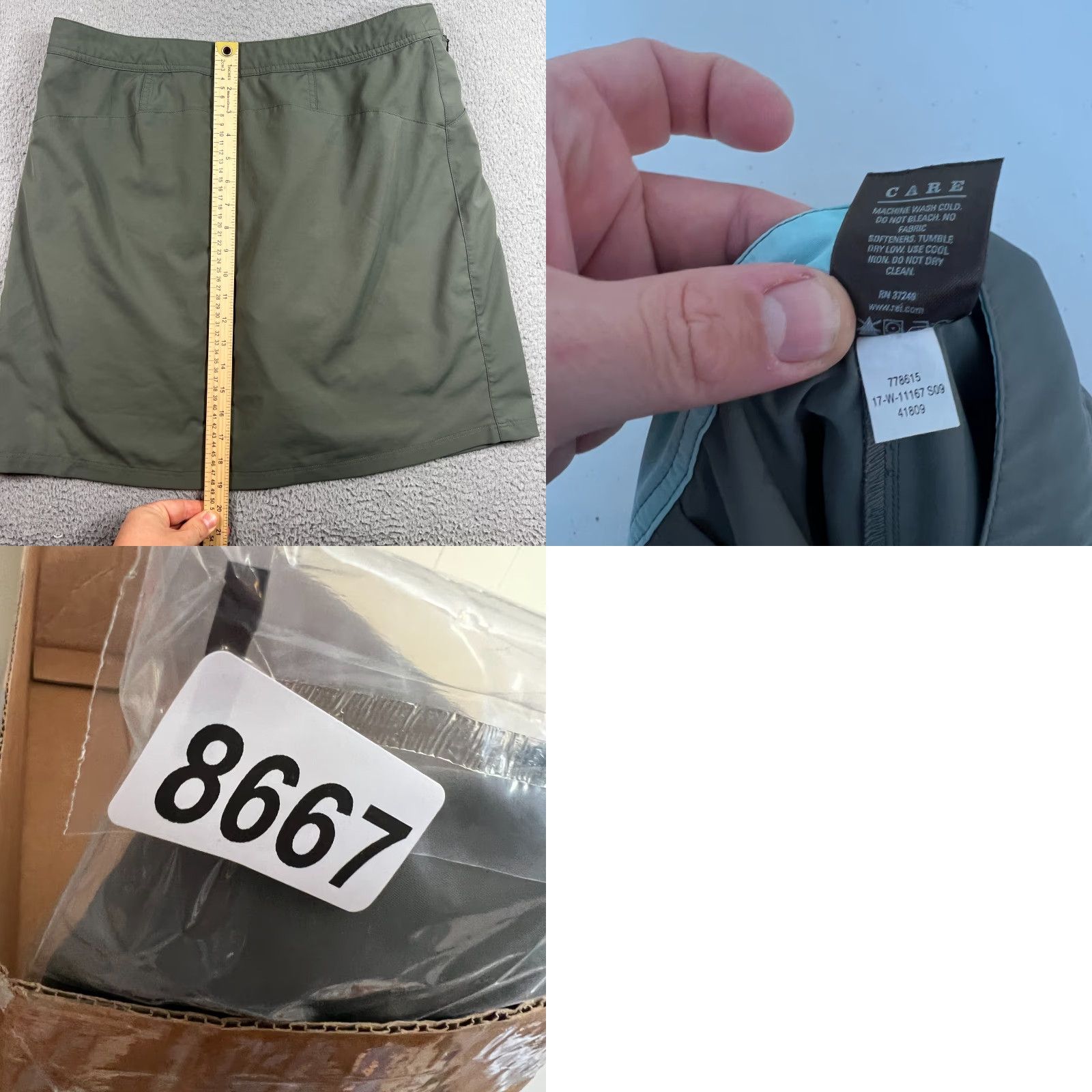 Vintage REI Womens Skirt A-Line Above Knee Zip Pocket Stretch Green 12 Skirt Sz 12 Regular UPF 30+ Polyester"} Size 34" / US 12 / IT 48 - 8 Thumbnail