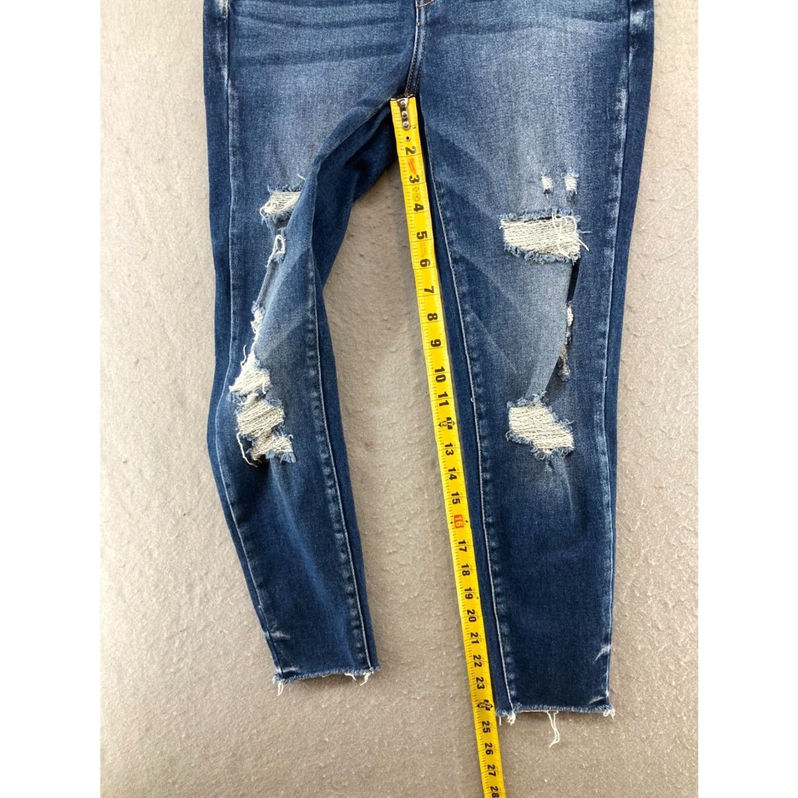 Vintage RanCan Kurvy Signature Women Ultra High Rise Ankle Skinny Jeans 25 Size 42" / US 20 - 5 Thumbnail