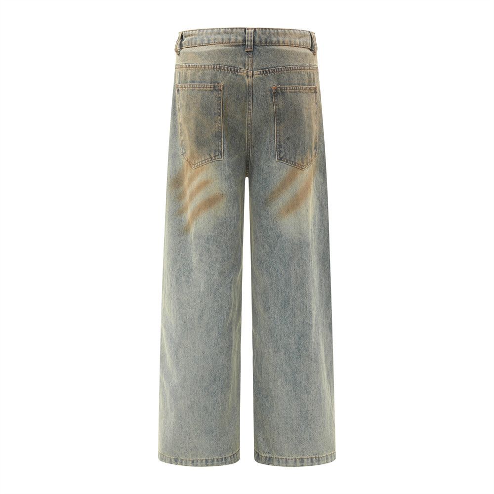 Japanese Brand × Vintage Men's punk trend loose straight washed distressed jeans Size US 32 / EU 48 - 2 Thumbnail