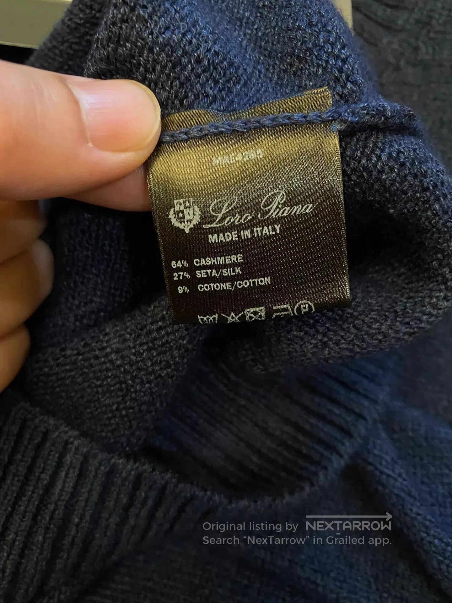 Loro Piana Black Cable Knit Long Sleeve Sweater Size L. Size US L / EU 52-54 / 3 - 8 Thumbnail