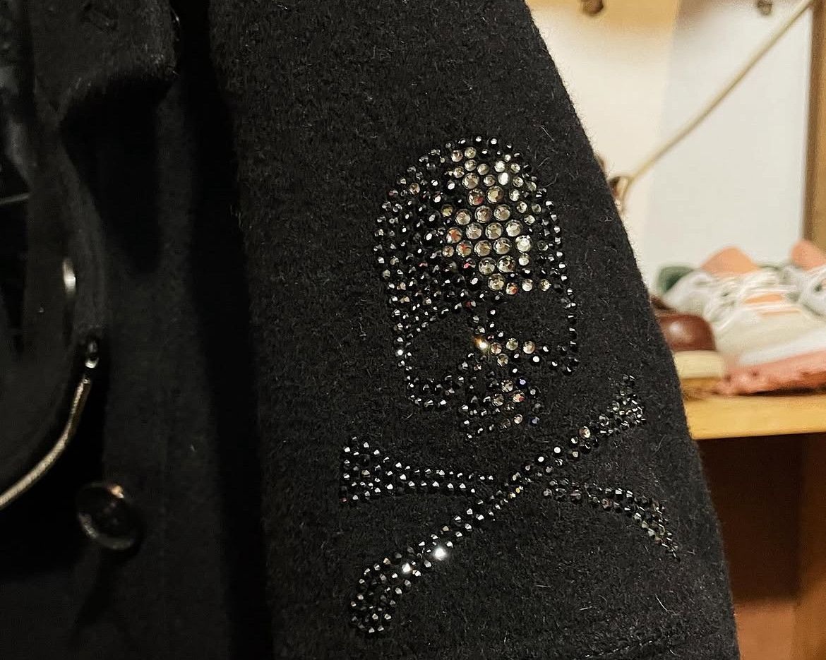 Mastermind Japan × Roen 2000s Roen Japanese Skull Glitter Asymmetric Napoleon Wool Size US M / EU 48-50 / 2 - 3 Thumbnail