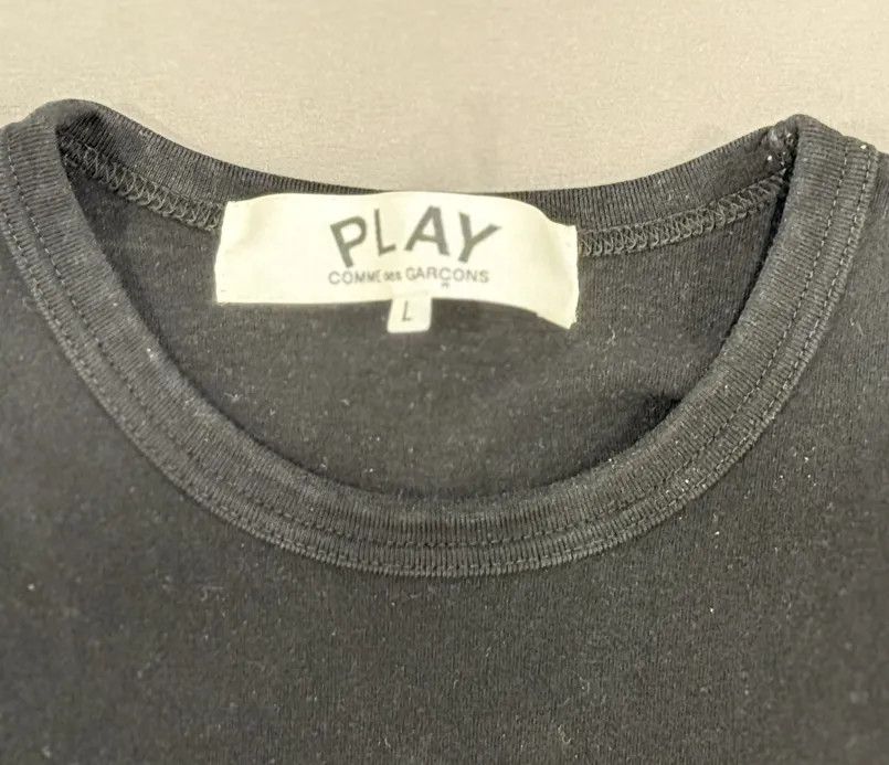 Comme des Garcons PLAY Comme des Garcons Play Double Peeping Hearts Black T-Shirt Size US M / EU 48-50 / 2 - 2 Thumbnail