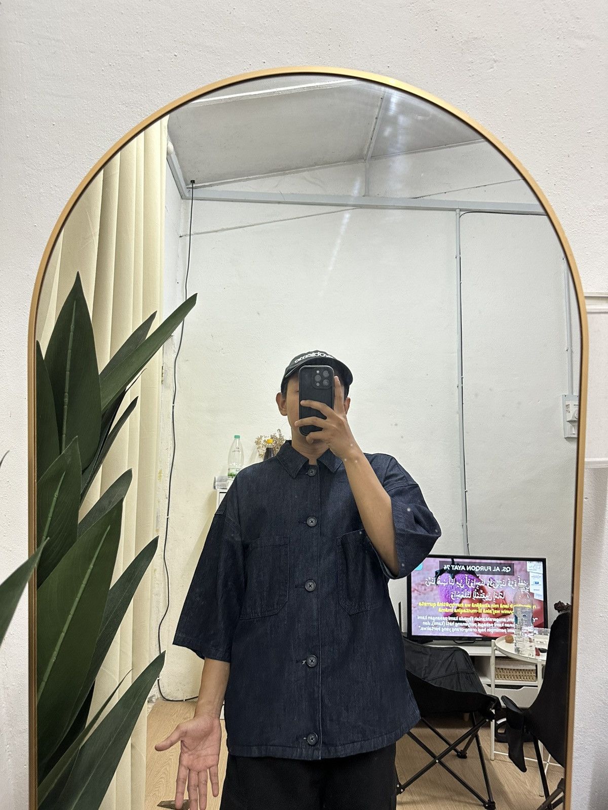 GU × Japanese Brand Rare GU Aesthetic Double Pocket Baggy Work Denim Shirt Size US M / EU 48-50 / 2 - 9 Thumbnail