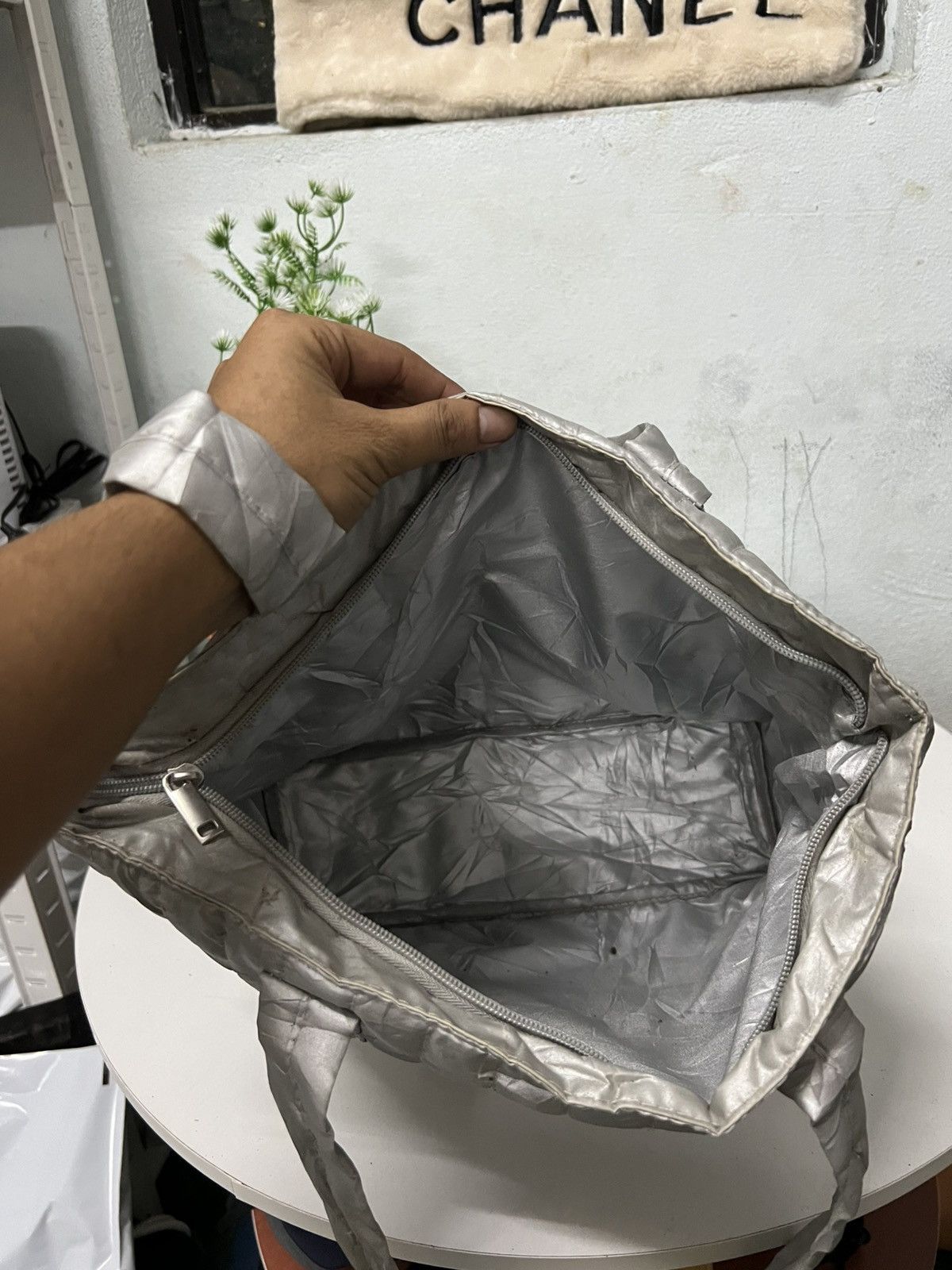Issey Miyake Plantation issey miyake silver tote Bag Size ONE SIZE - 4 Thumbnail