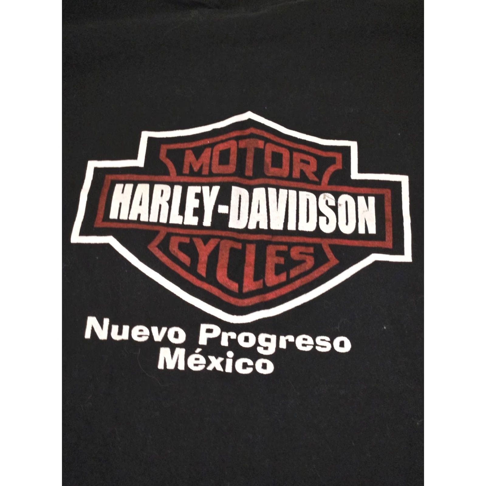Harley Davidson Harley-Davidson Shirt Mens XL Black Nuevo Progreso Mexico Wings Biker Motorcycle Size US XL / EU 56 / 4 - 5 Thumbnail