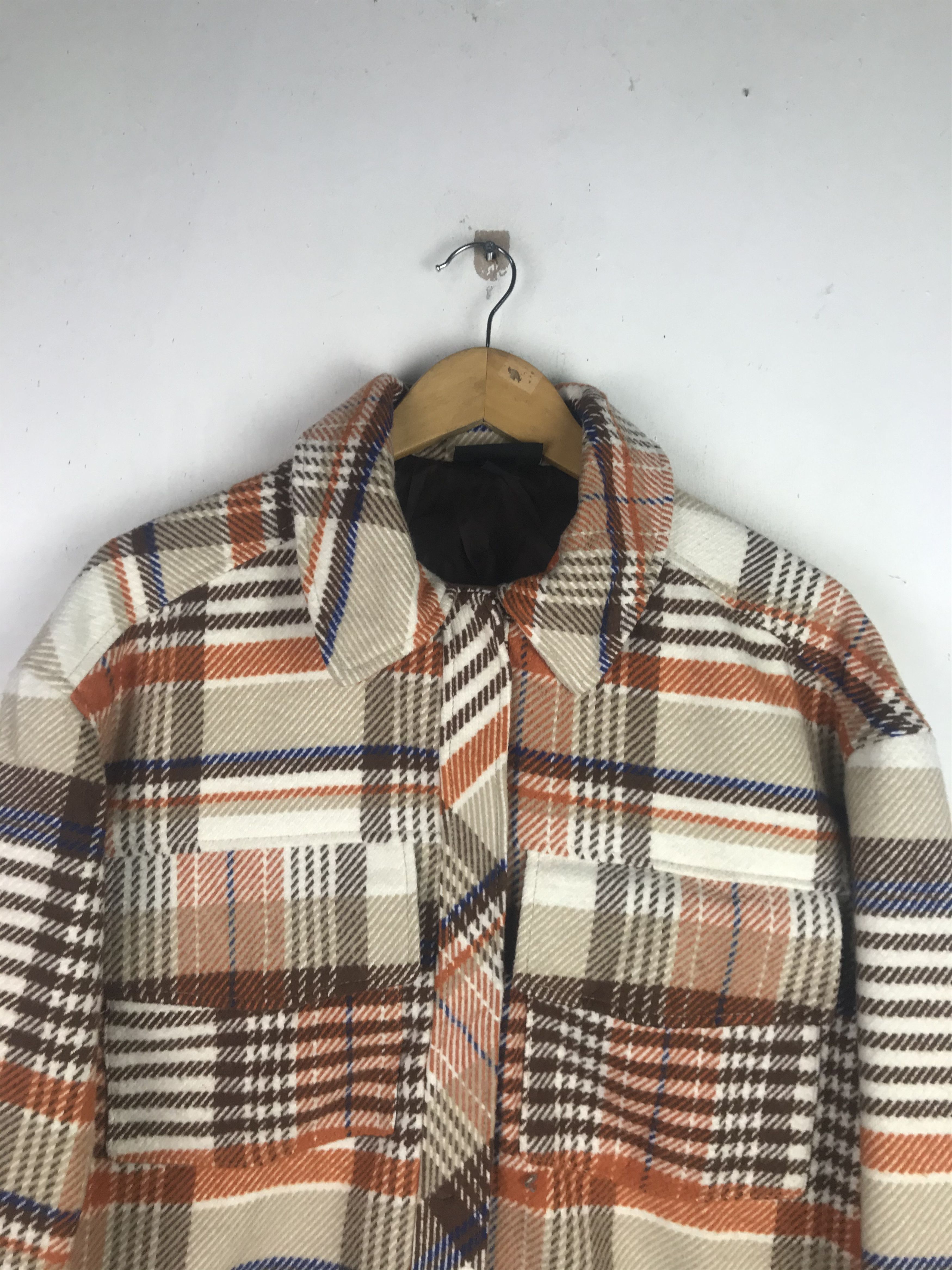 Flannel × Japanese Brand × Vintage Vintage Crop Button's up Rare Design Flannel Size US M / EU 48-50 / 2 - 3 Thumbnail
