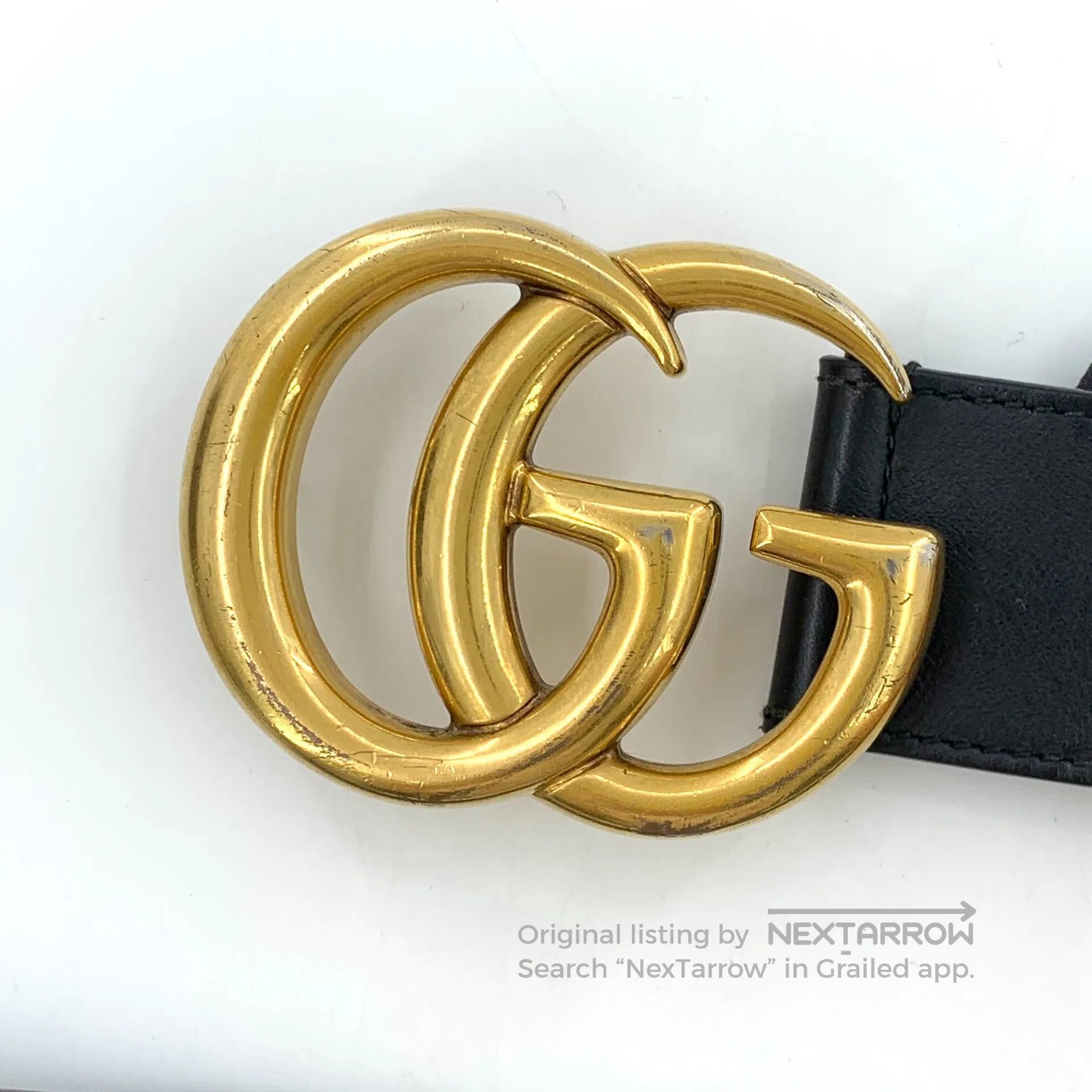 Gucci Guicci Black Double G Buckle Leather Belt| Size ONE SIZE - 9 Thumbnail